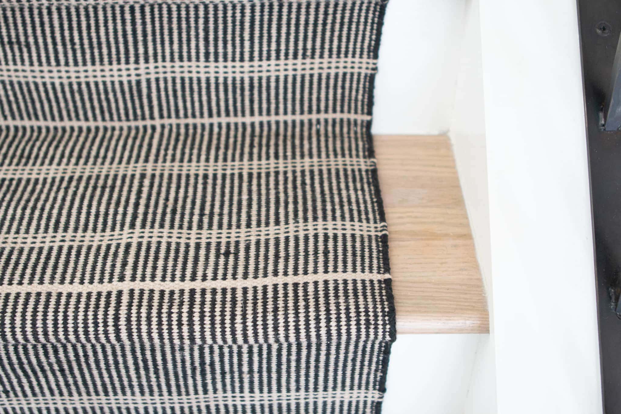 Fabric on the stair runners