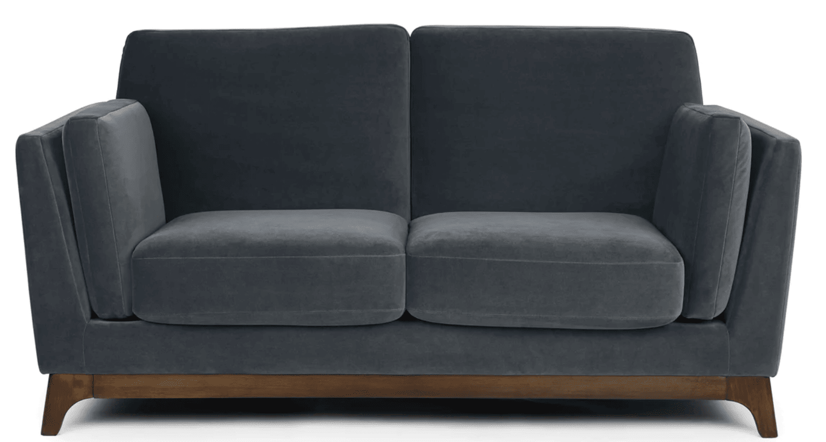 Blue loveseat from Article