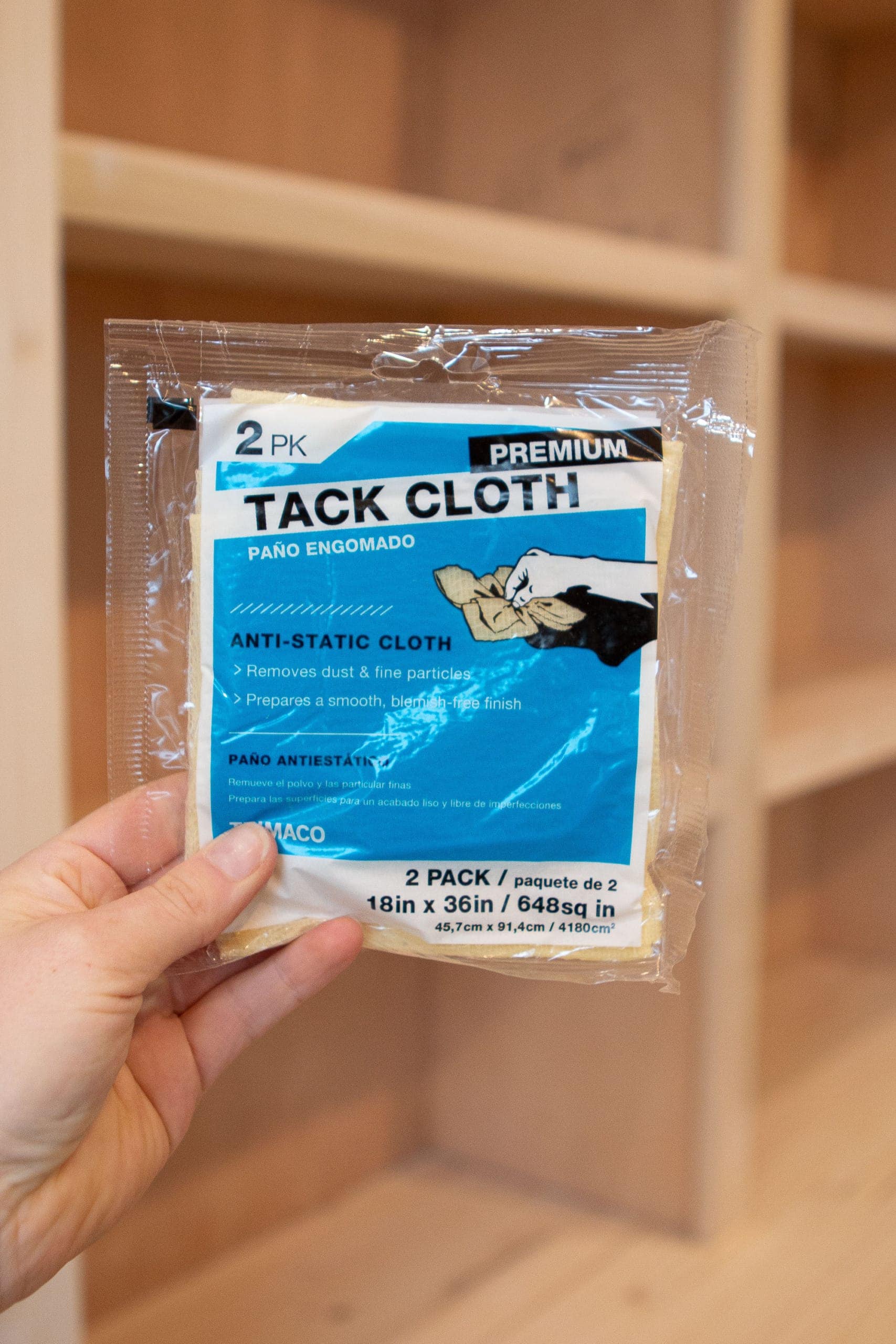 Tack cloth to get rid of dust. 