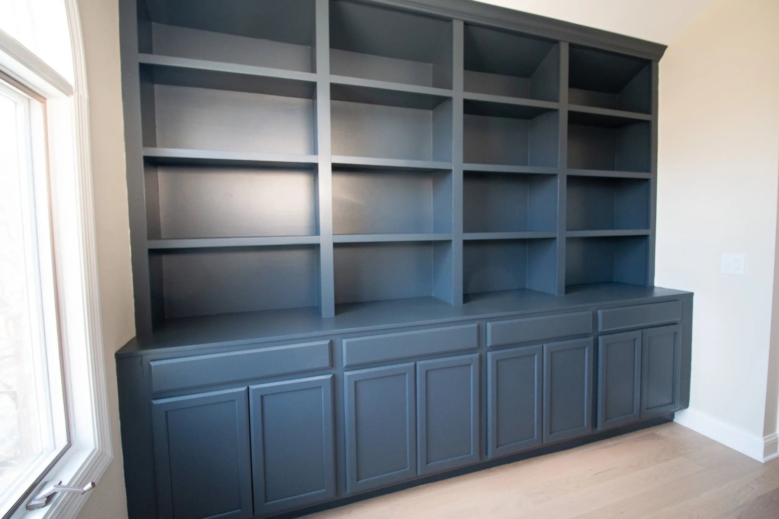 Tips for painting DIY built-ins