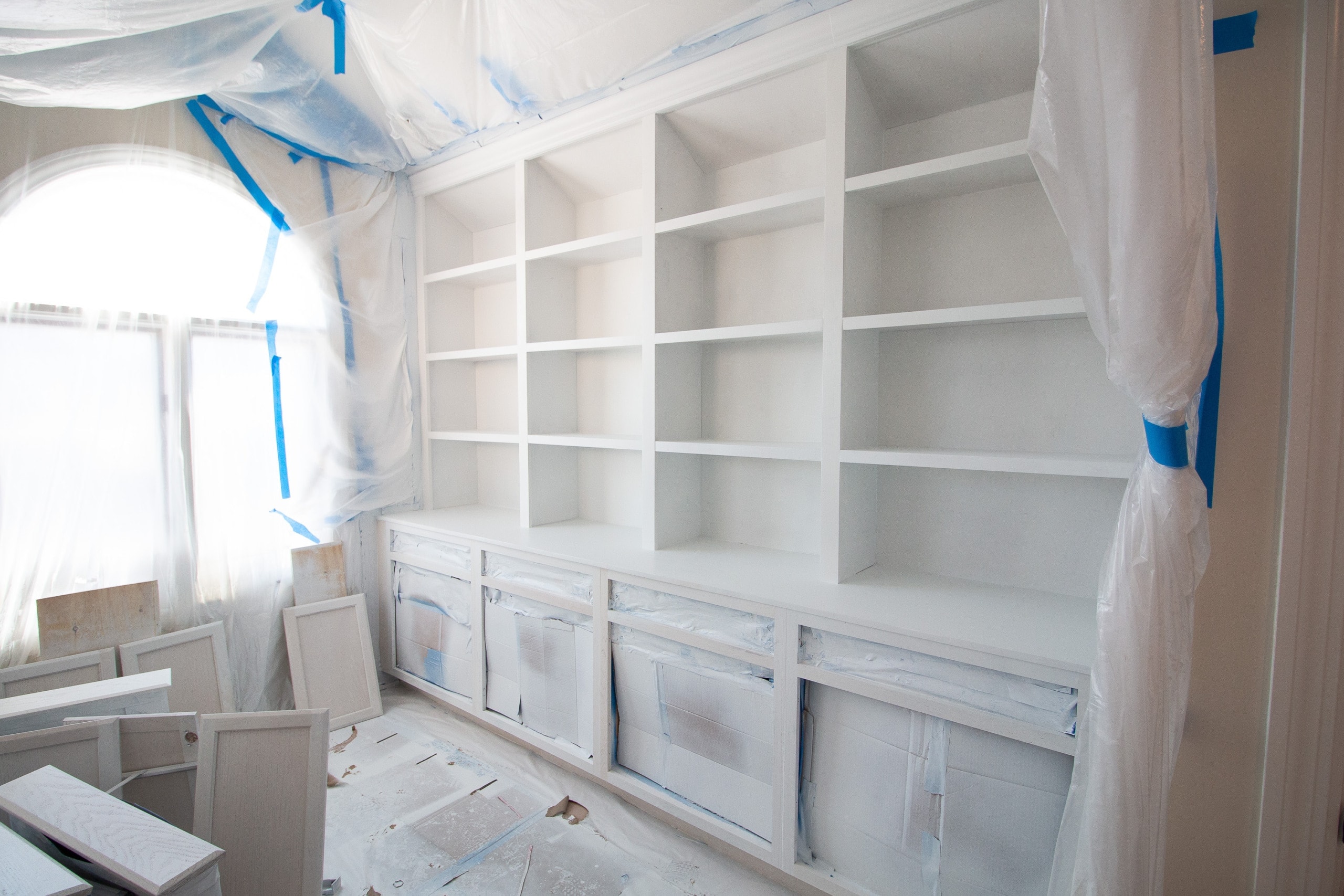 how to prime and paint built-ins