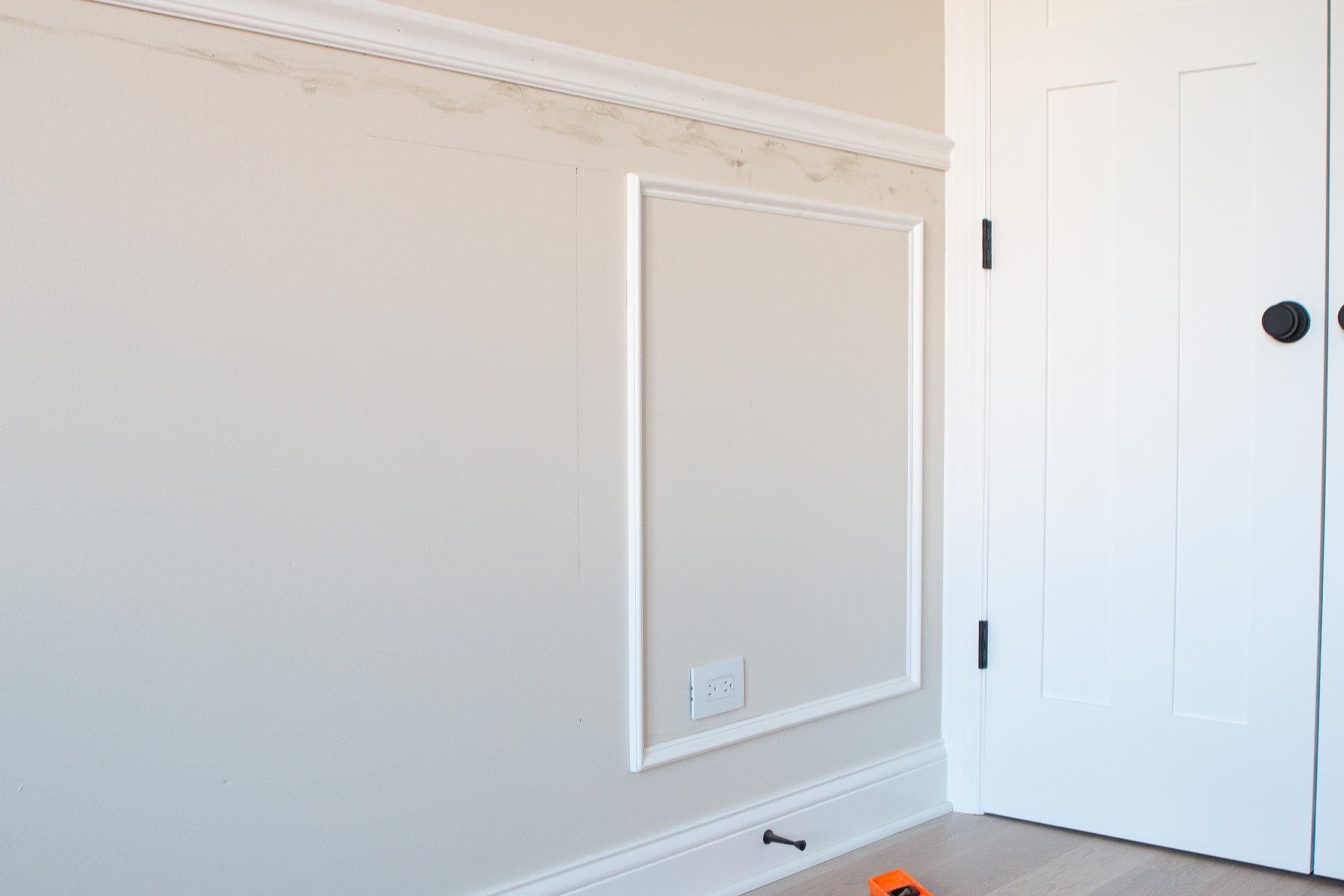 How to add picture frame molding underneath chair rail