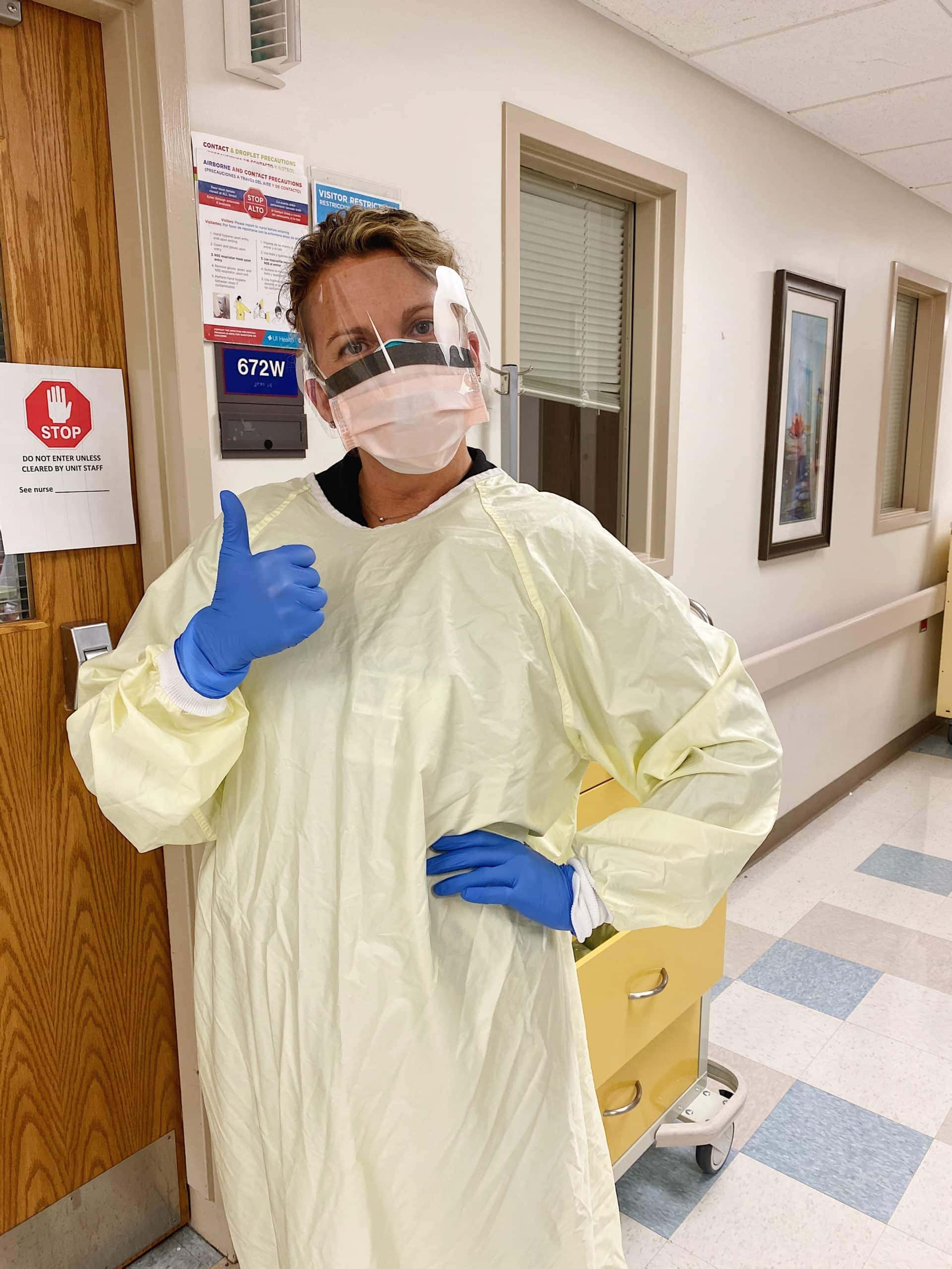 Liz working in the ICU during the coronavirus pandemic