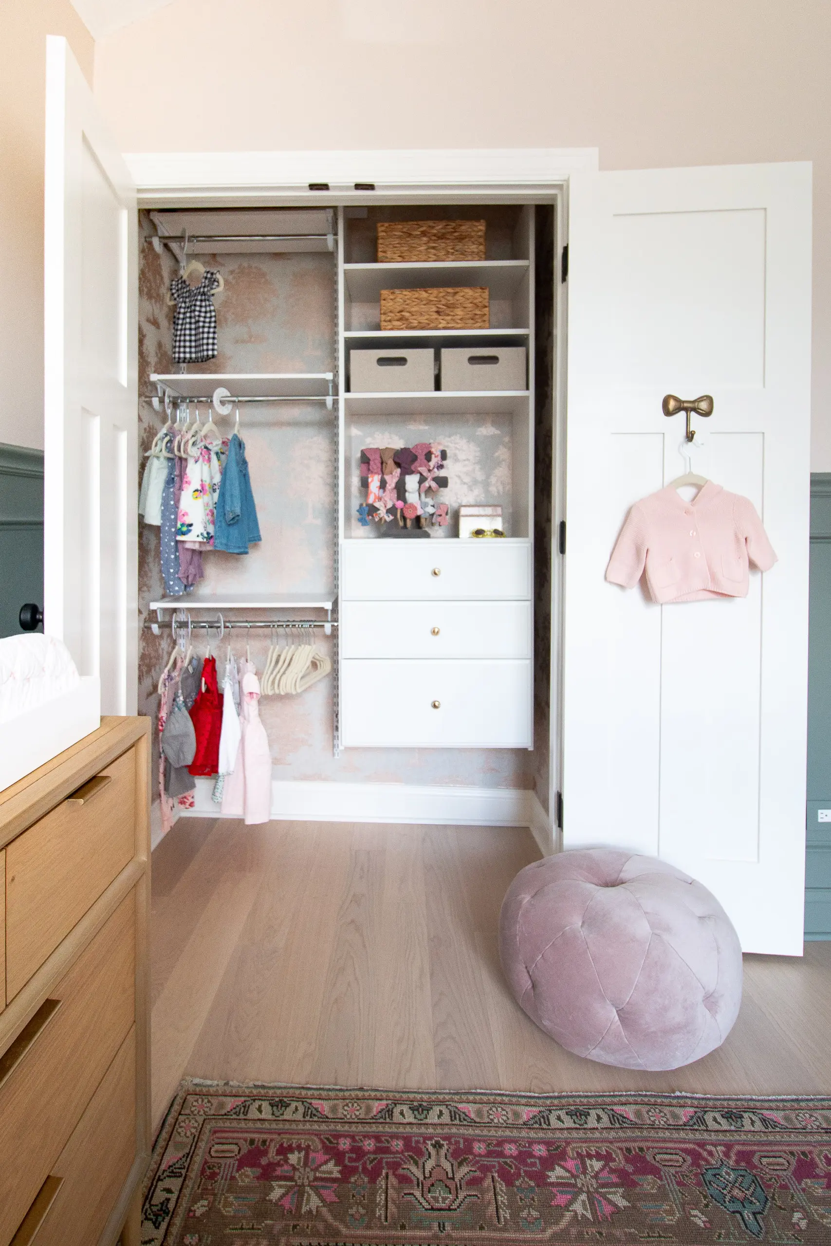 How to DIY an organized nursery closet
