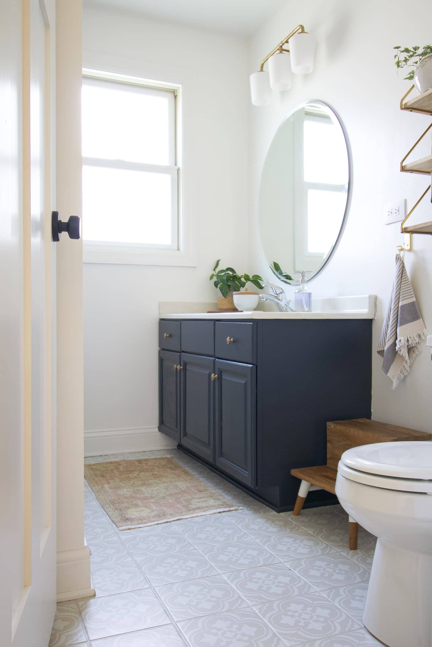 A look at our budget-friendly guest bathroom refresh