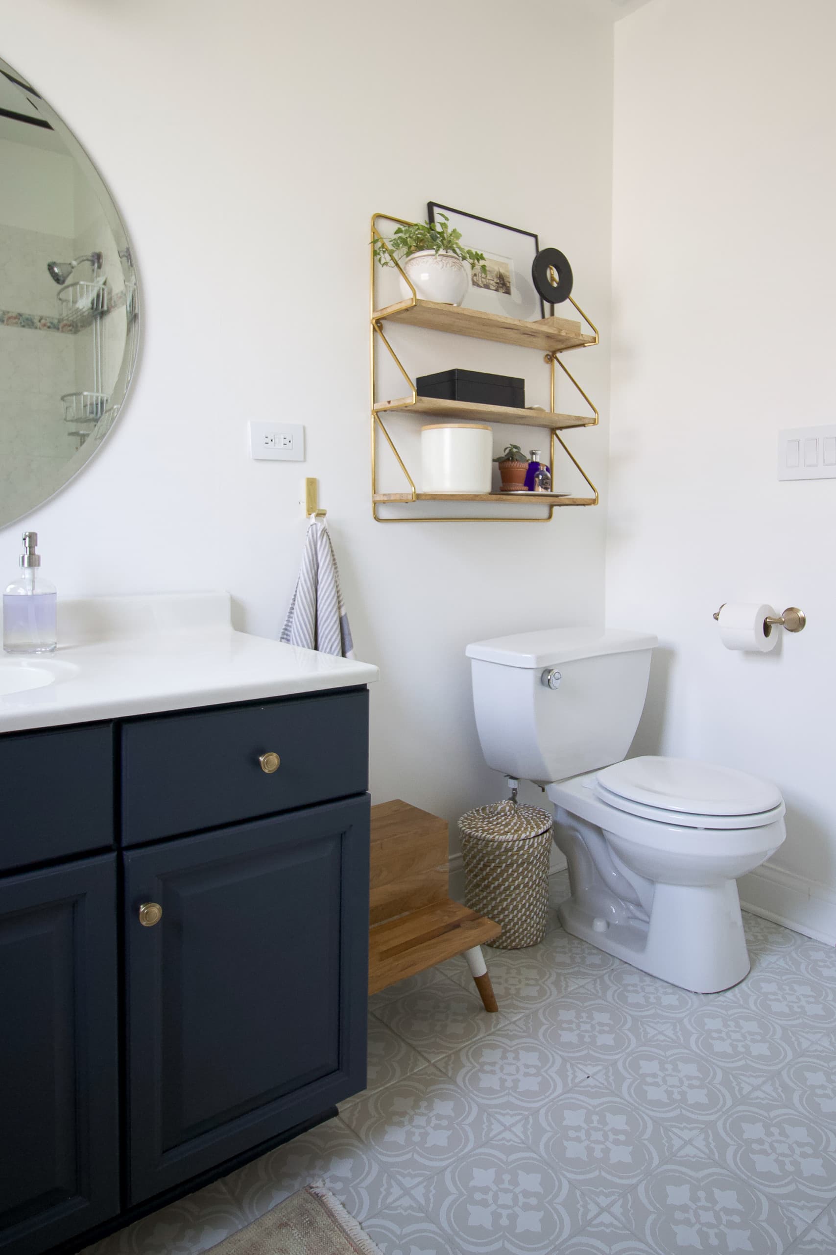 Adding wood shelves over a toilet