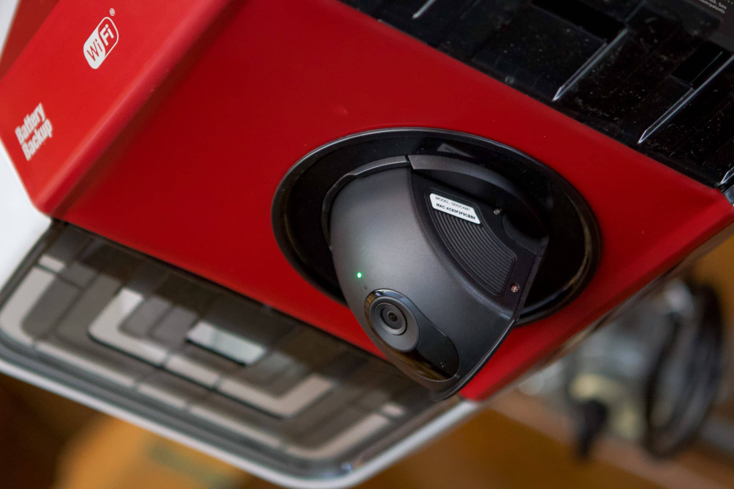 Camera in the smart garage door opener