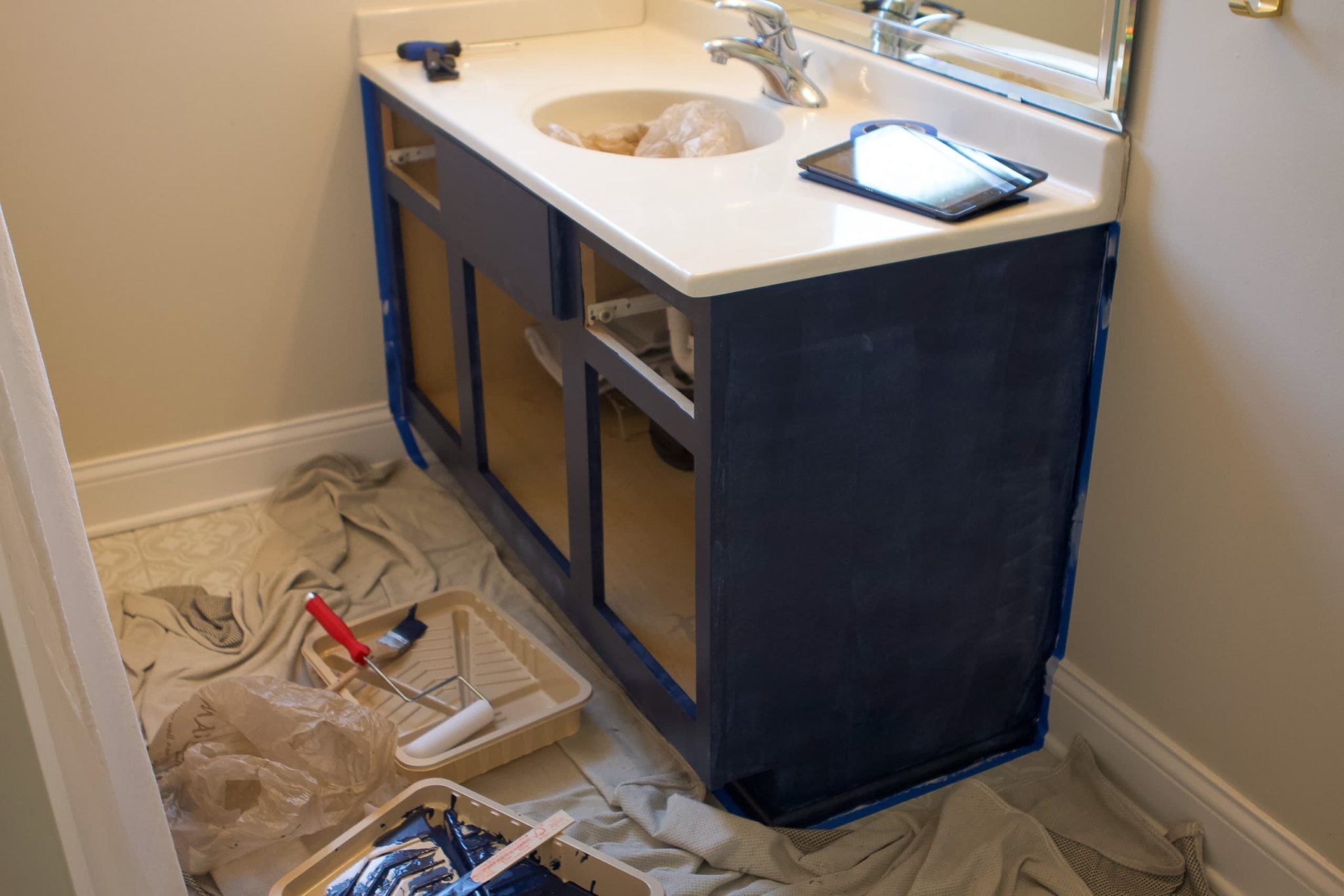 How to Paint a Bathroom Vanity | The DIY Playbook