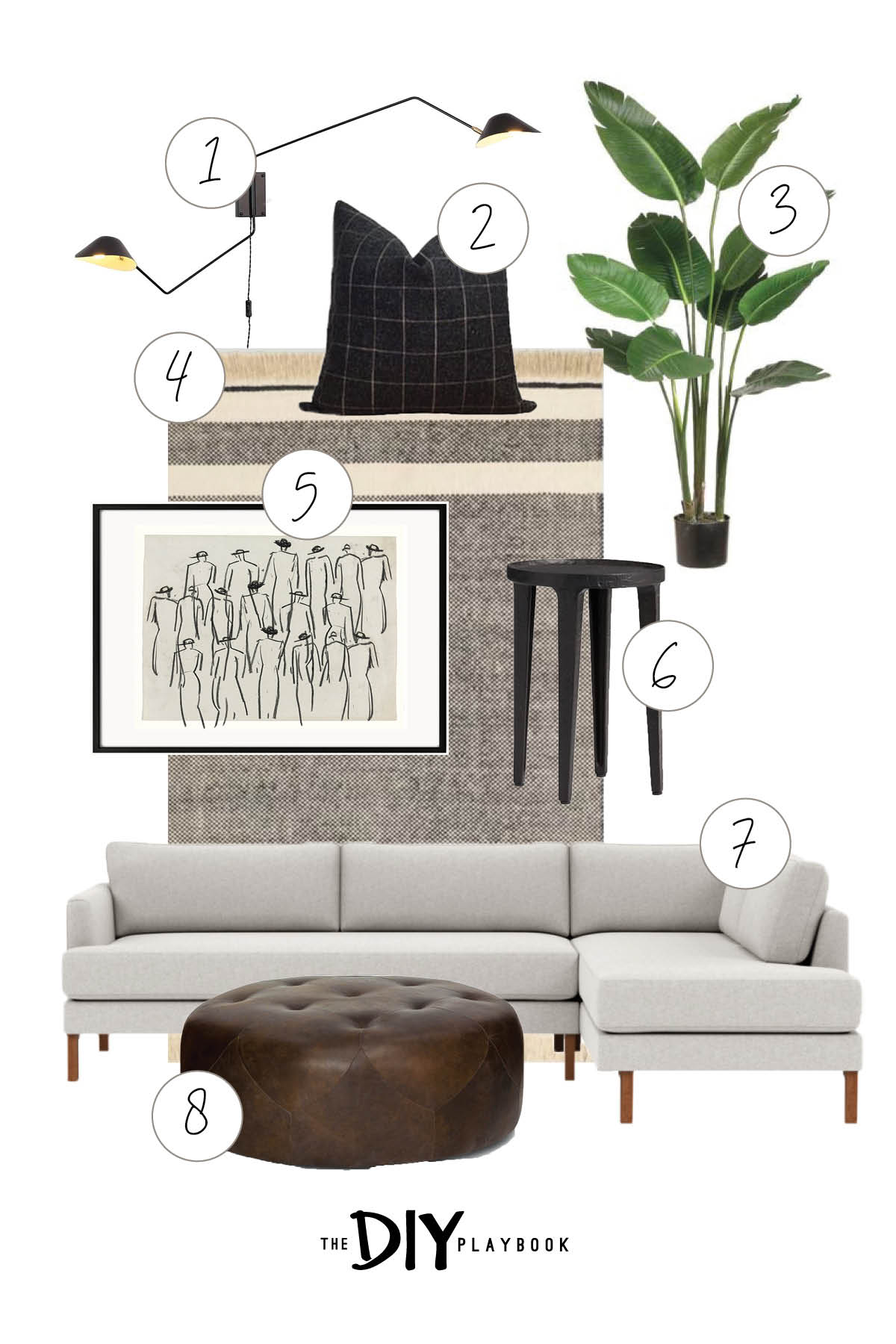 Creating a mid-century modern spanish bungalow living room space