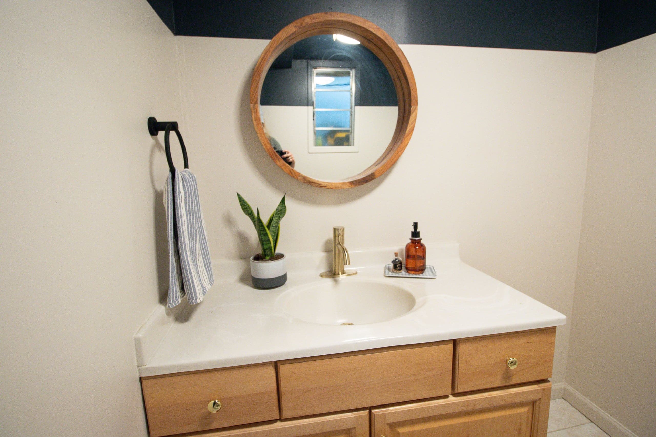 What's next in the basement bathroom remodel? 