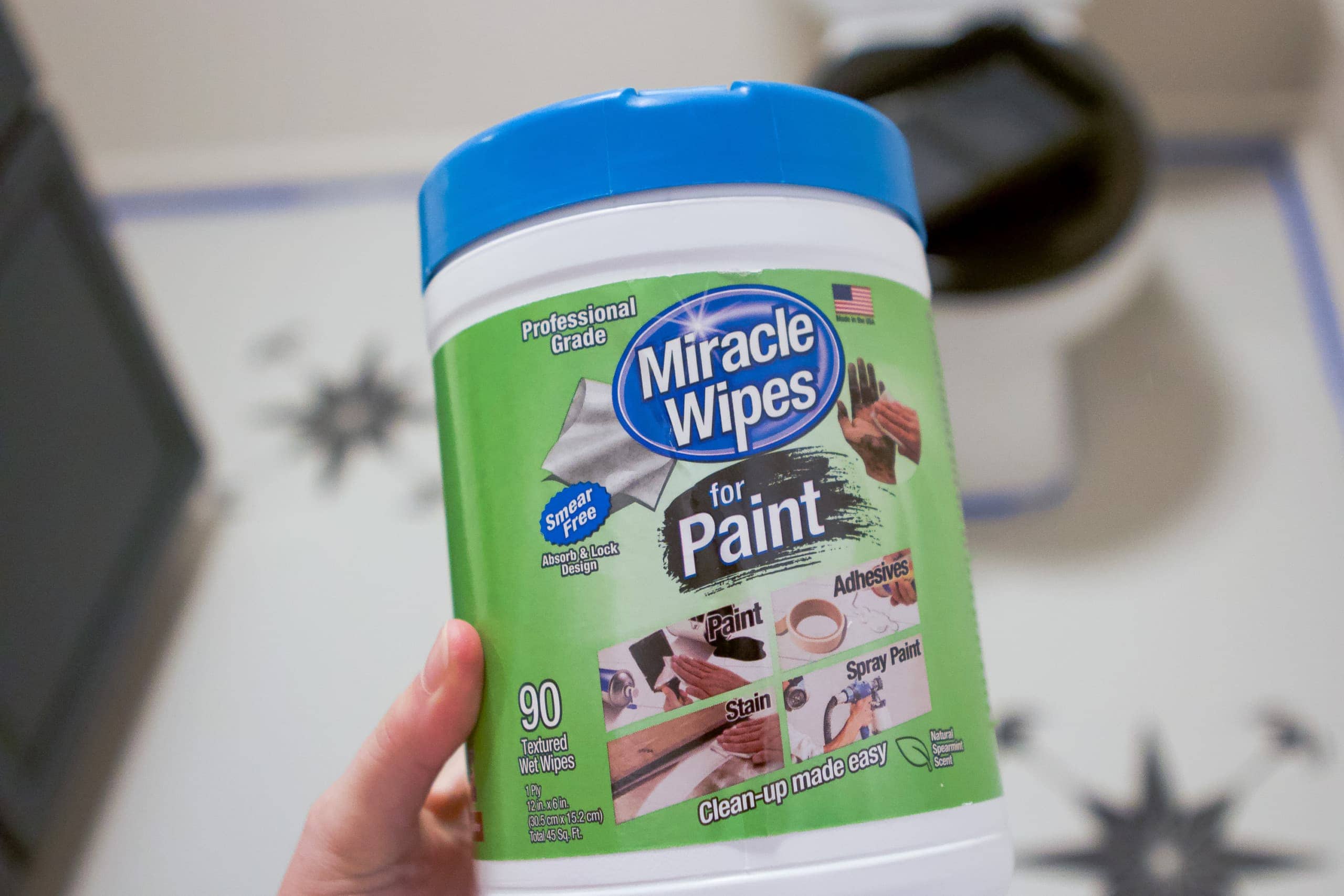 Use miracle wipes to clean up spills
