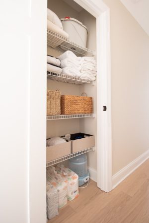 Sprucing Up Our Linen Closet and Medicine Cabinet