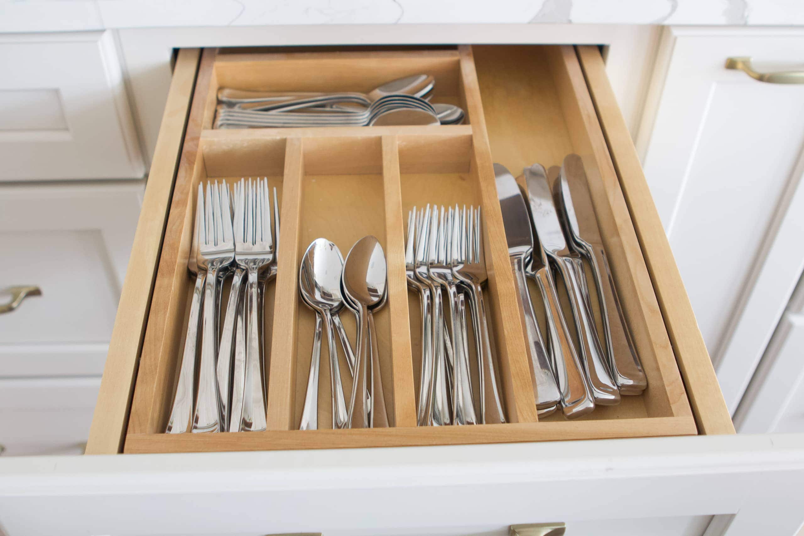 Two-tier silverware drawer