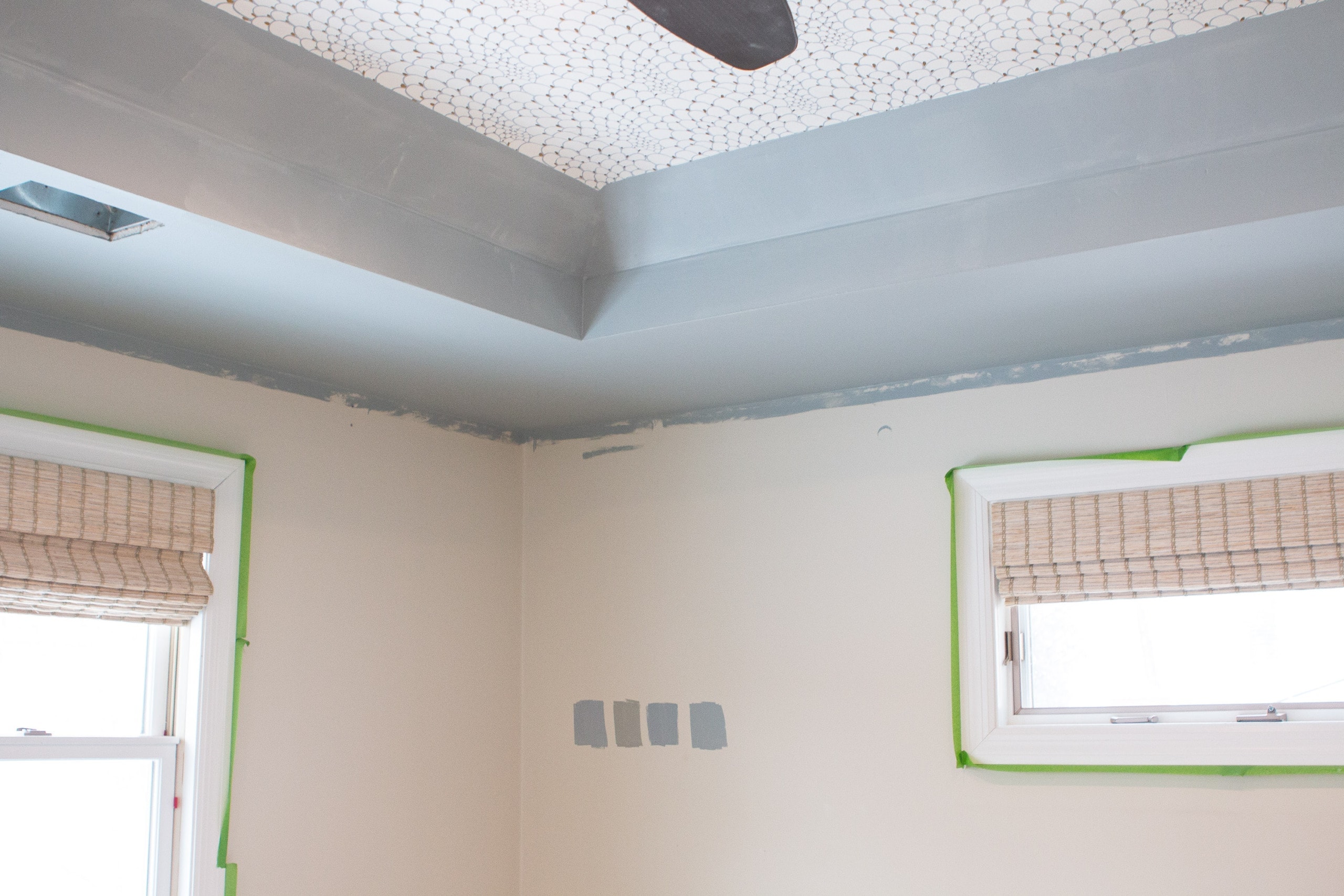 Painting our ceiling a blue gray paint color