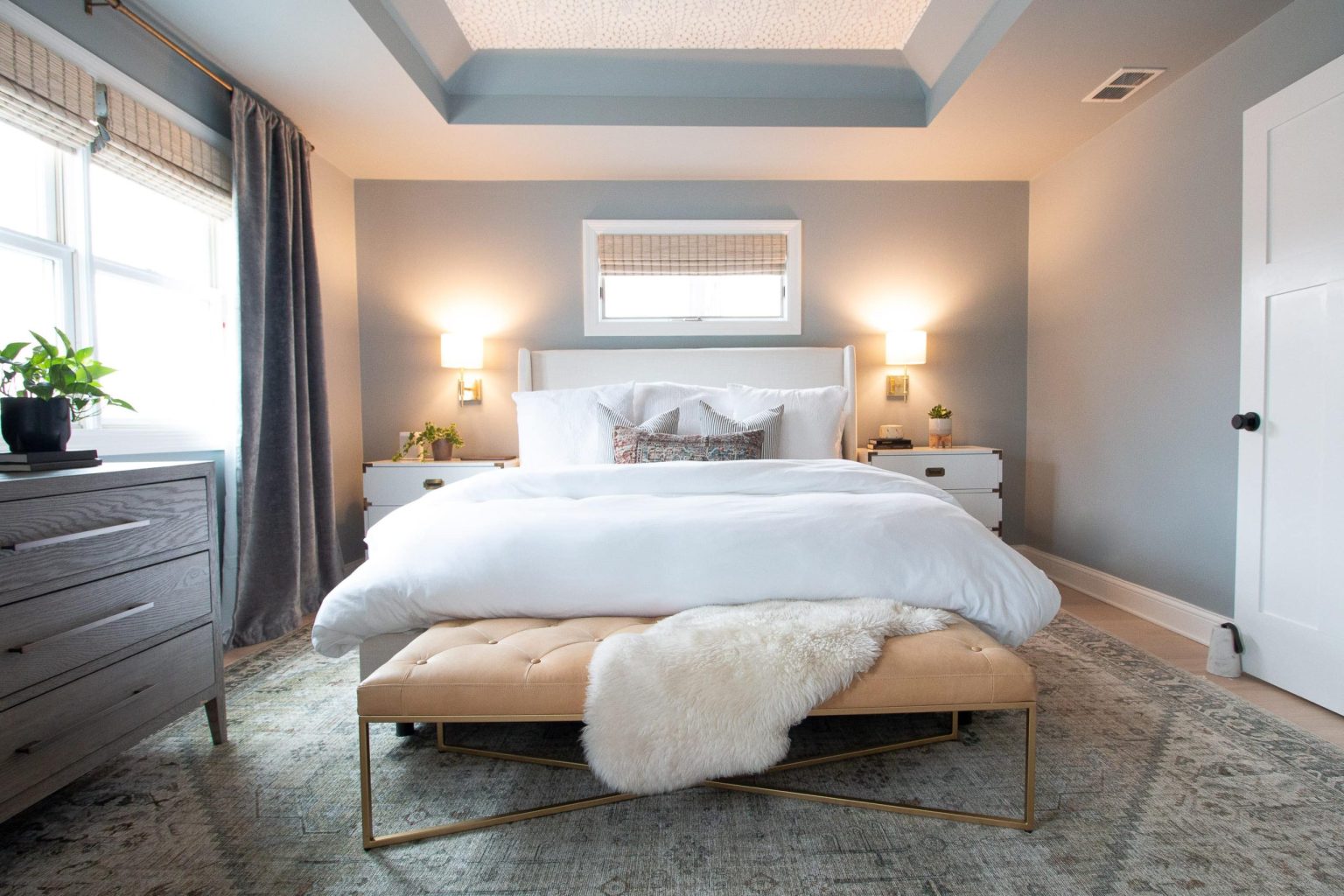 Brass Bedroom Sconces Above Nighstands The DIY Playbook brass-bedroom-sconces-above-nighstands-the-diy-playbook