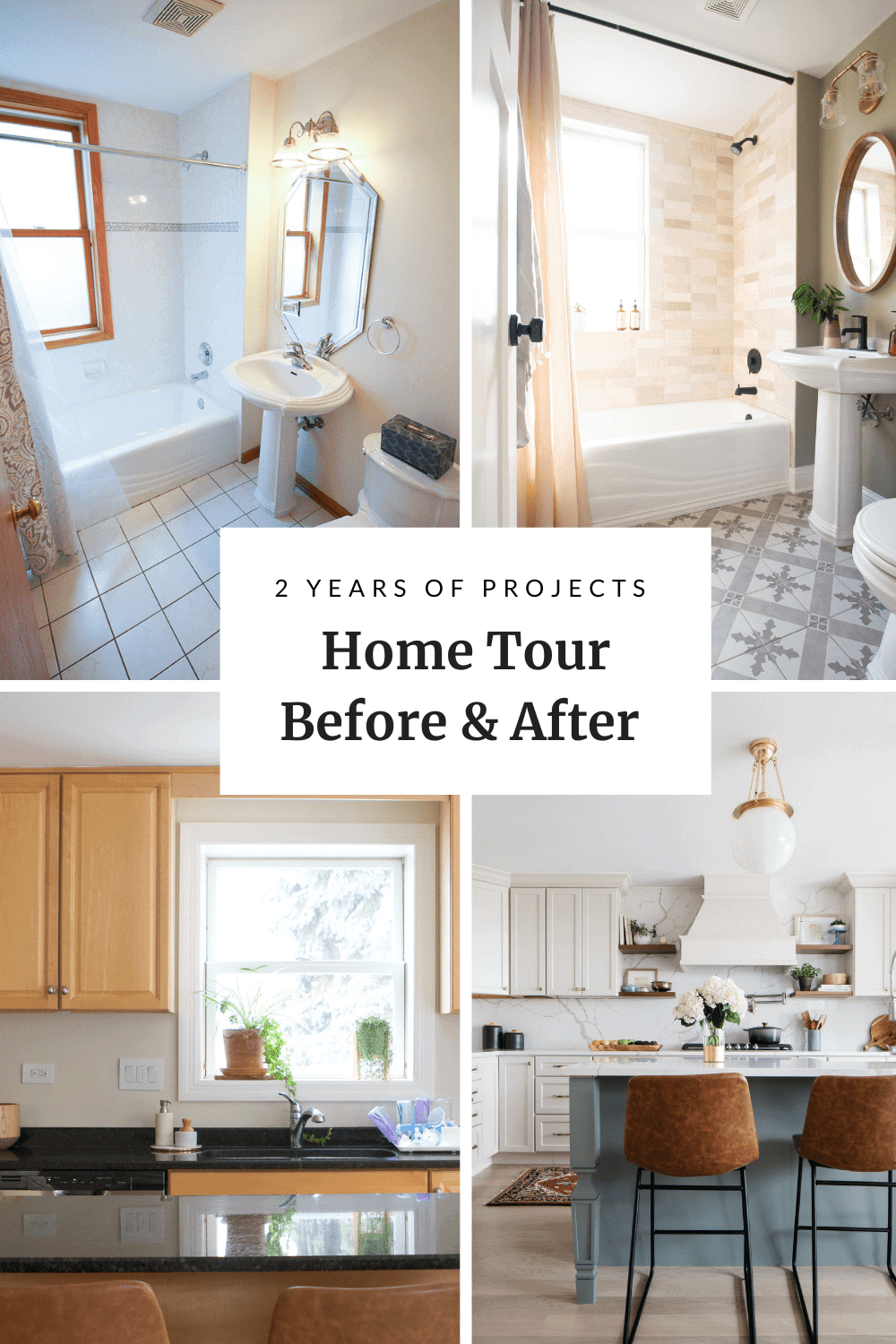 Our home tour before and after