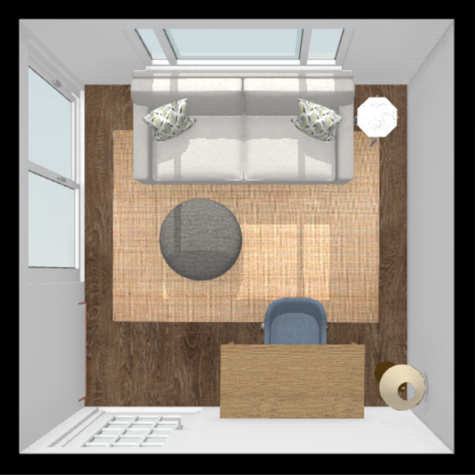 Layout for office and bedroom combo