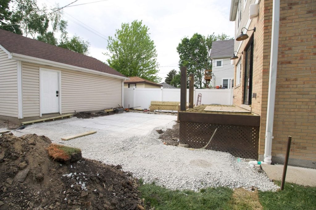 Backyard renovation progress