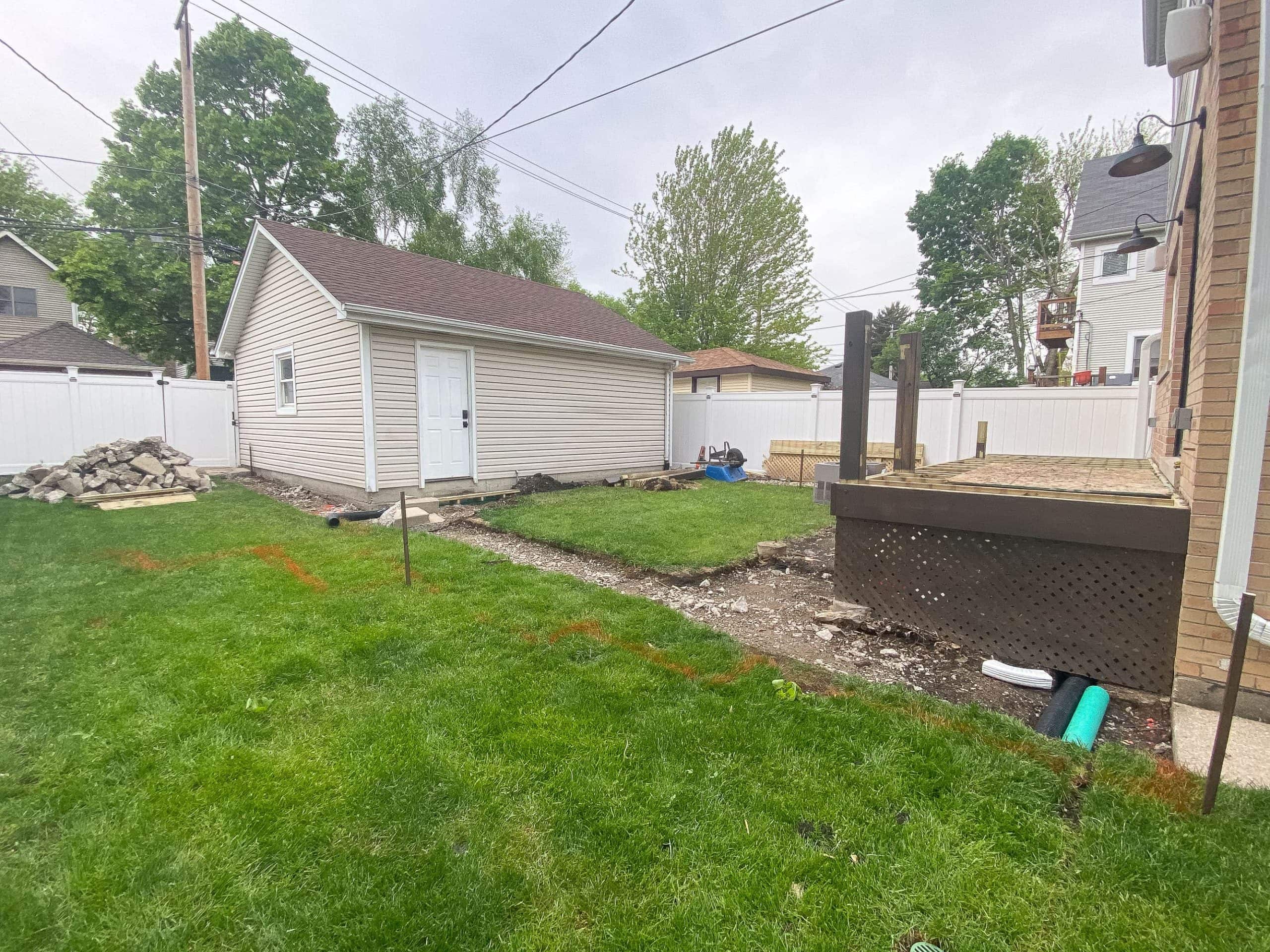 Our backyard renovation progress