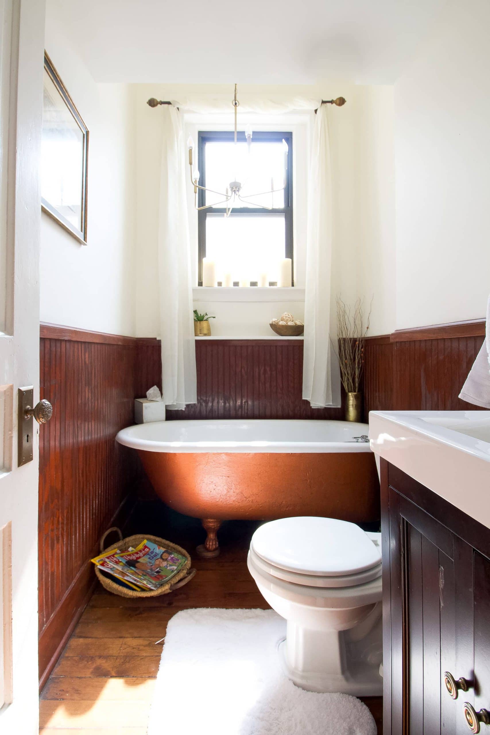 An original clawfoot tub in this historic home