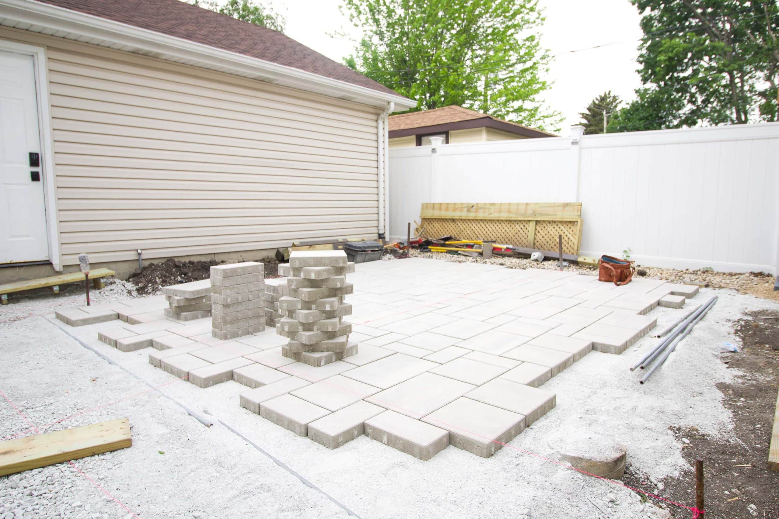 backyard renovation progress