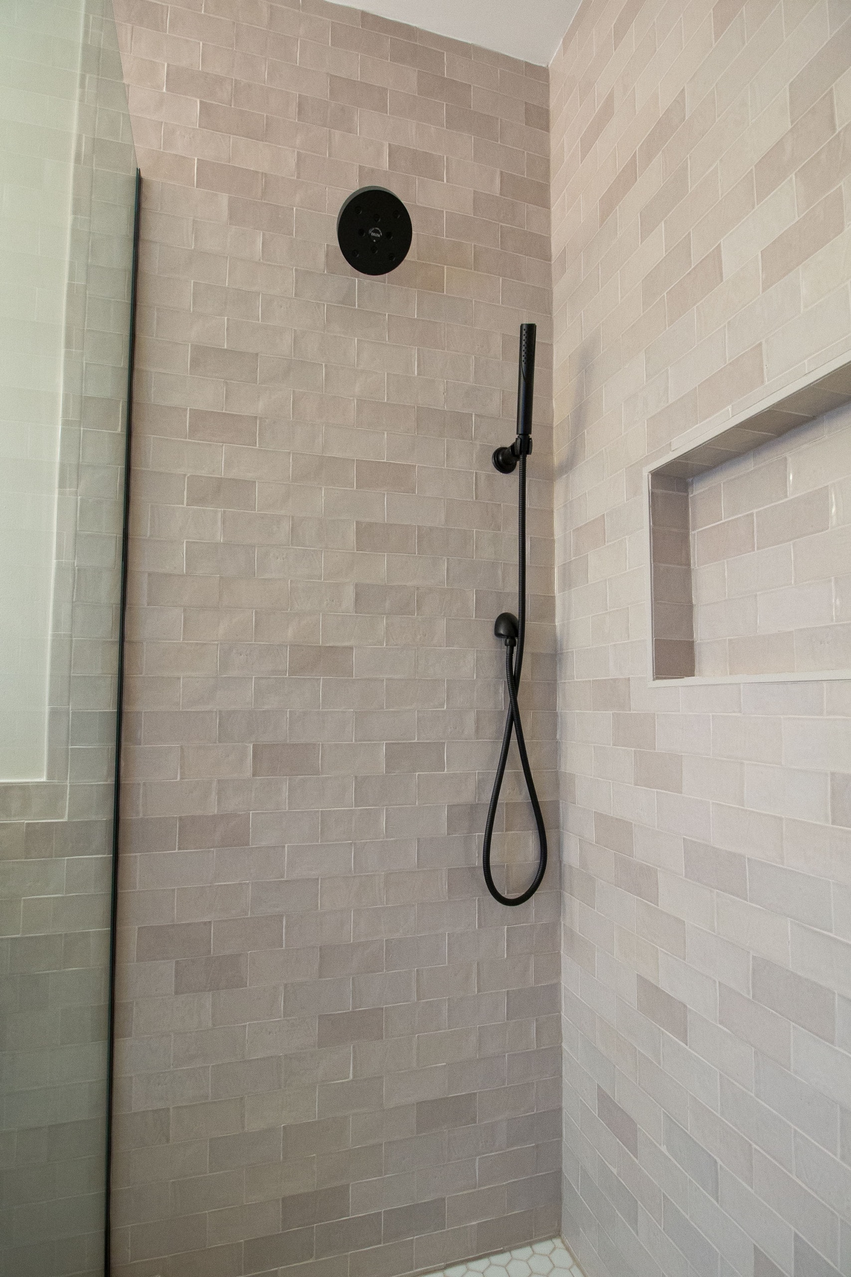 Using taupe tile in the shower