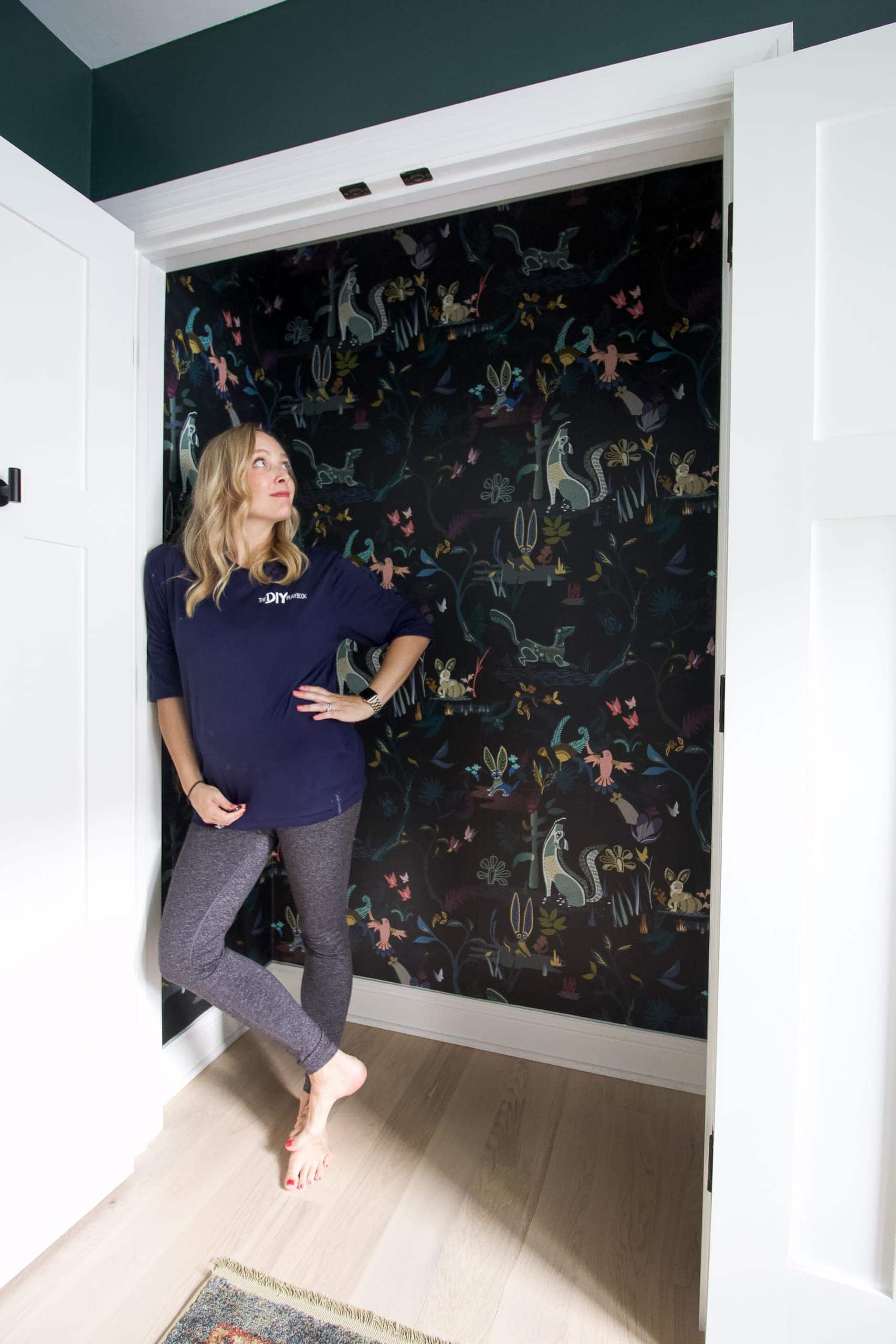 How to wallpaper a closet