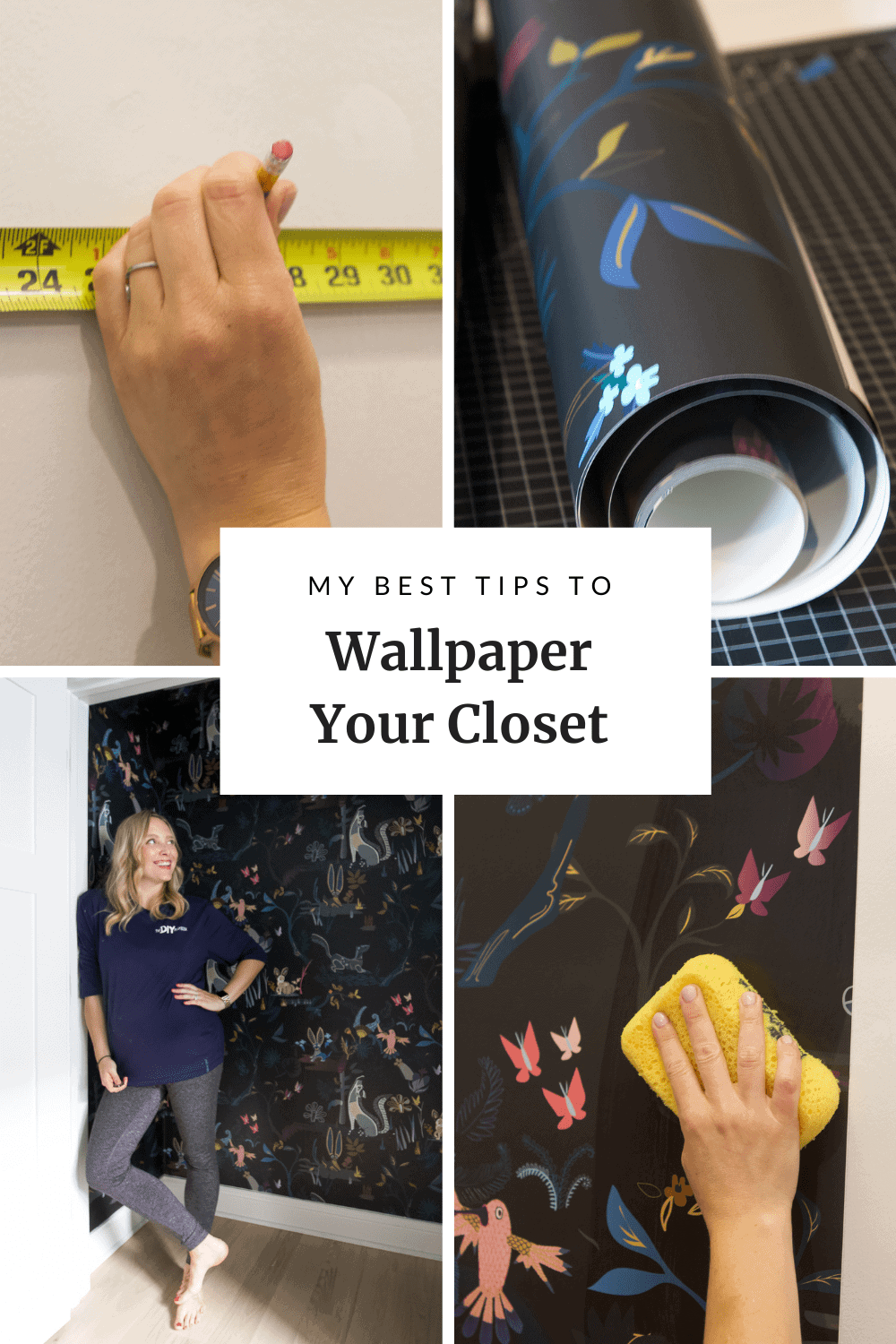 How to wallpaper a nursery closet