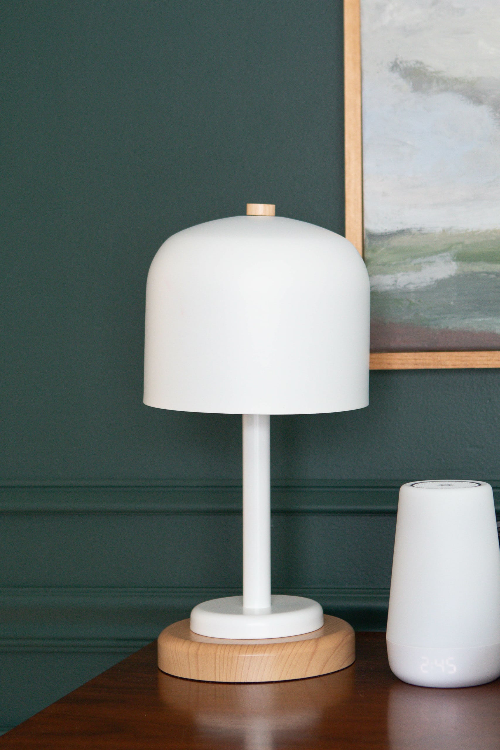 Opt for a touch lamp near your changing table