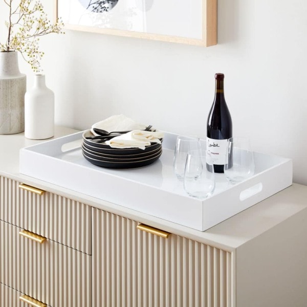 Lacquer White Tray from West Elm