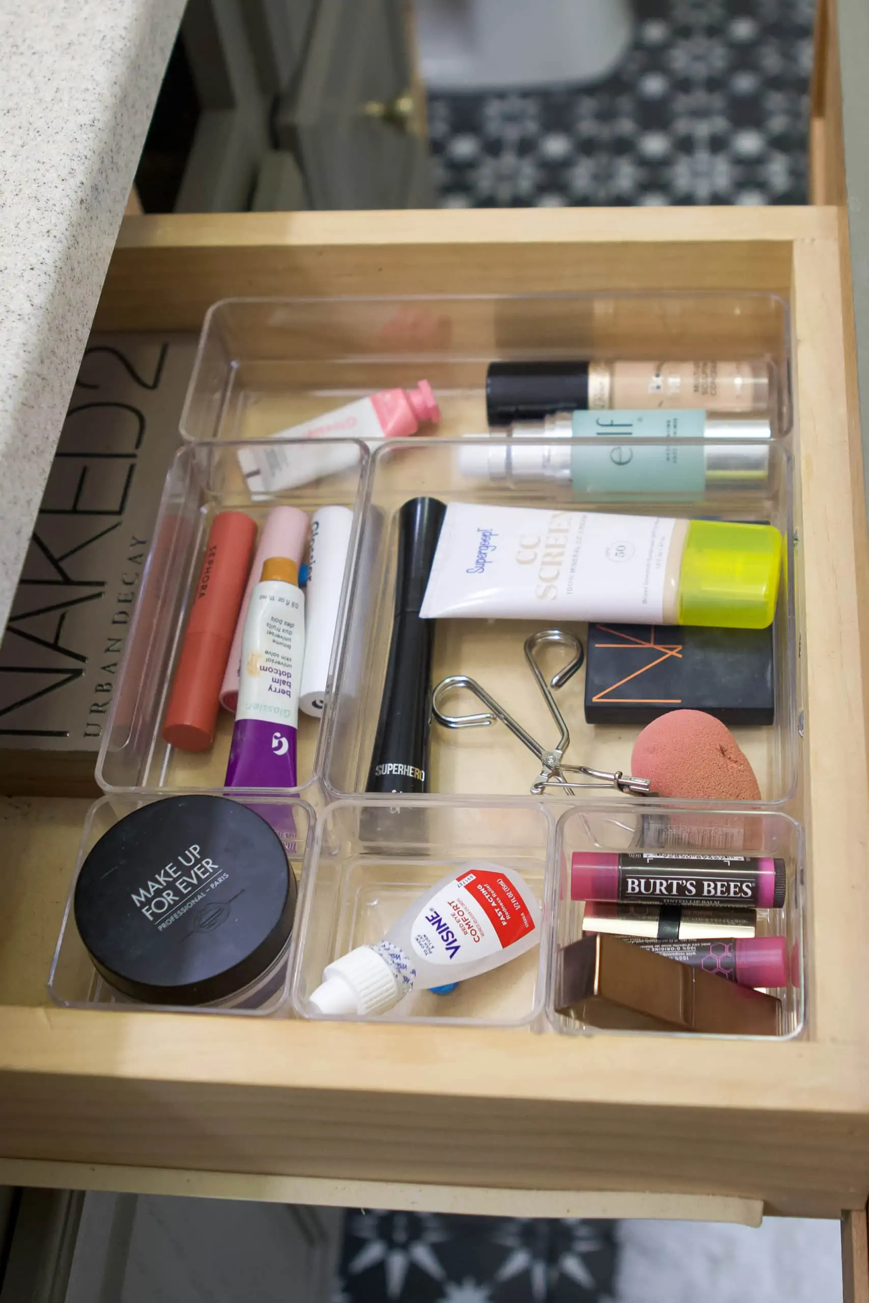 My new organized makeup drawer