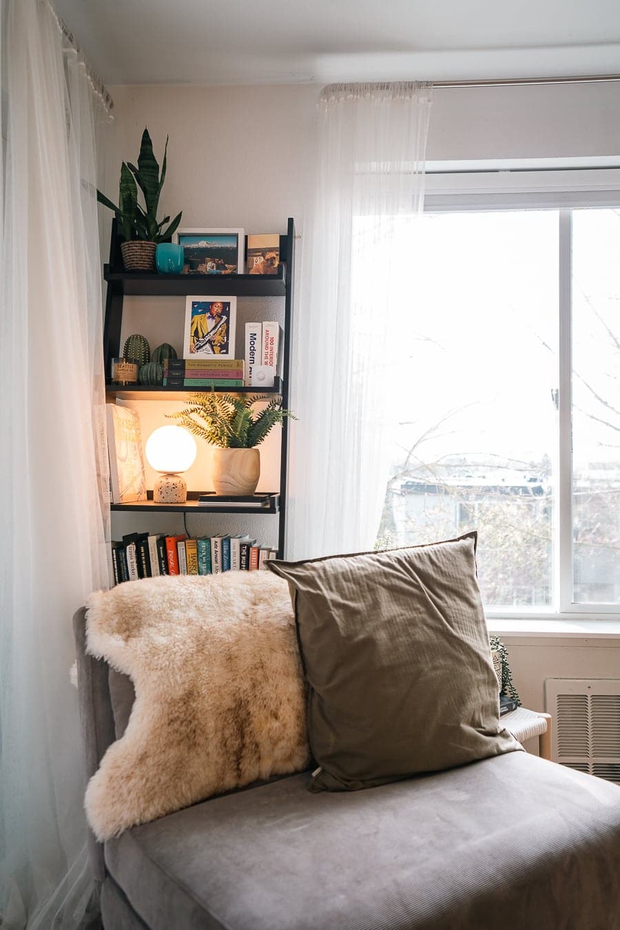 living room corner shelf