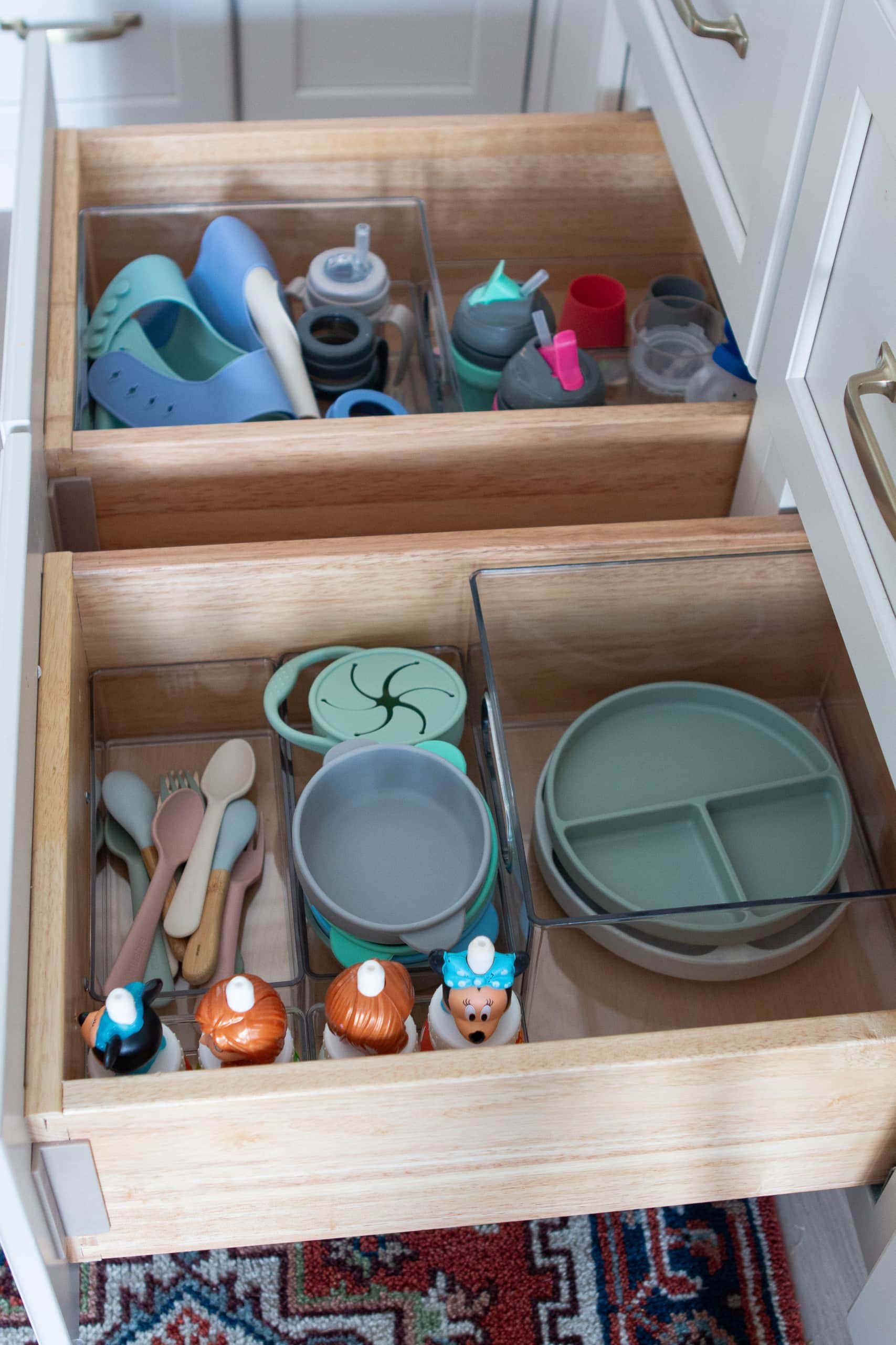 Getting Rory's drawers organized for a kid-friendly kitchen design