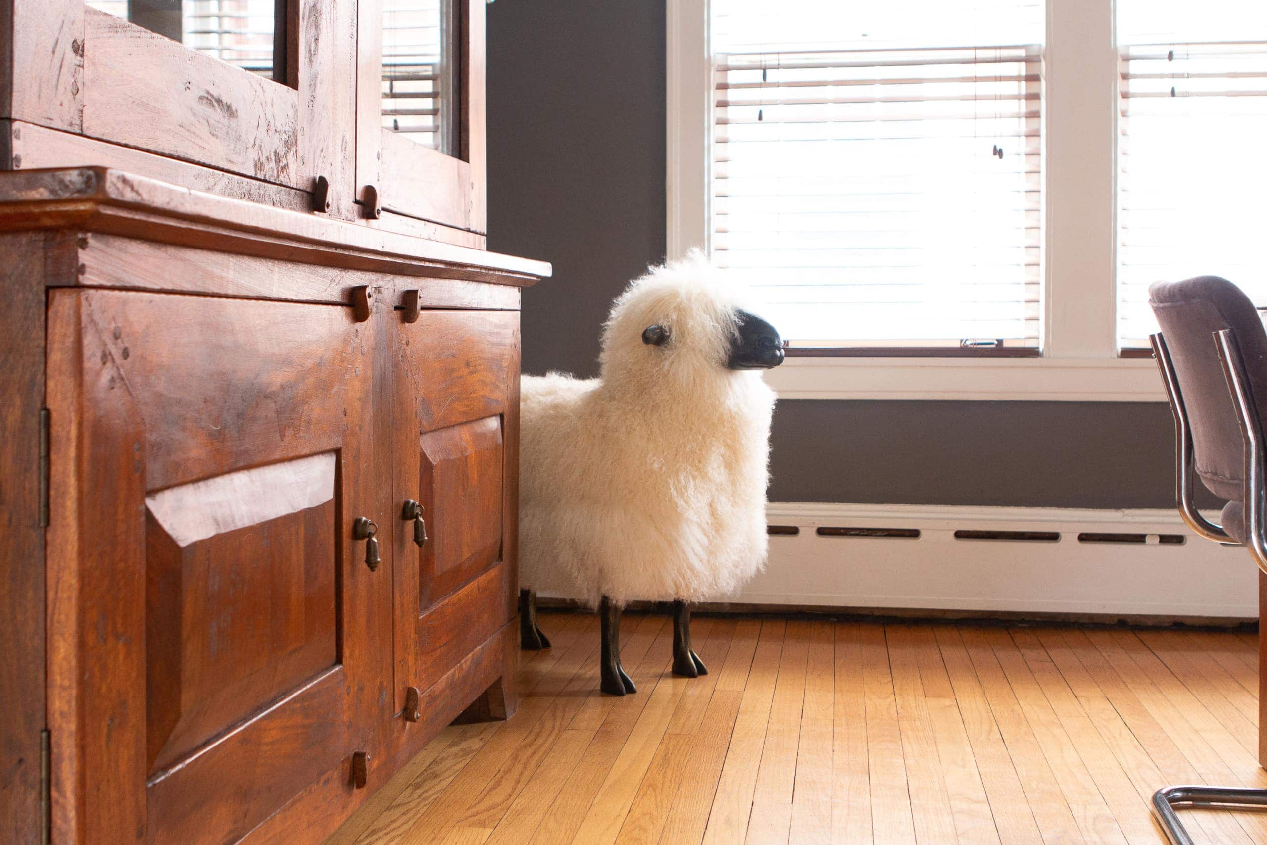 Adding a white sheep to a dining room