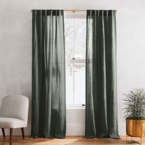 Olive green curtains