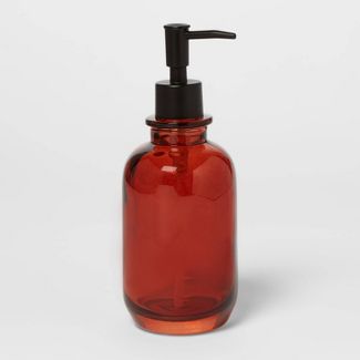 amber soap dispenser