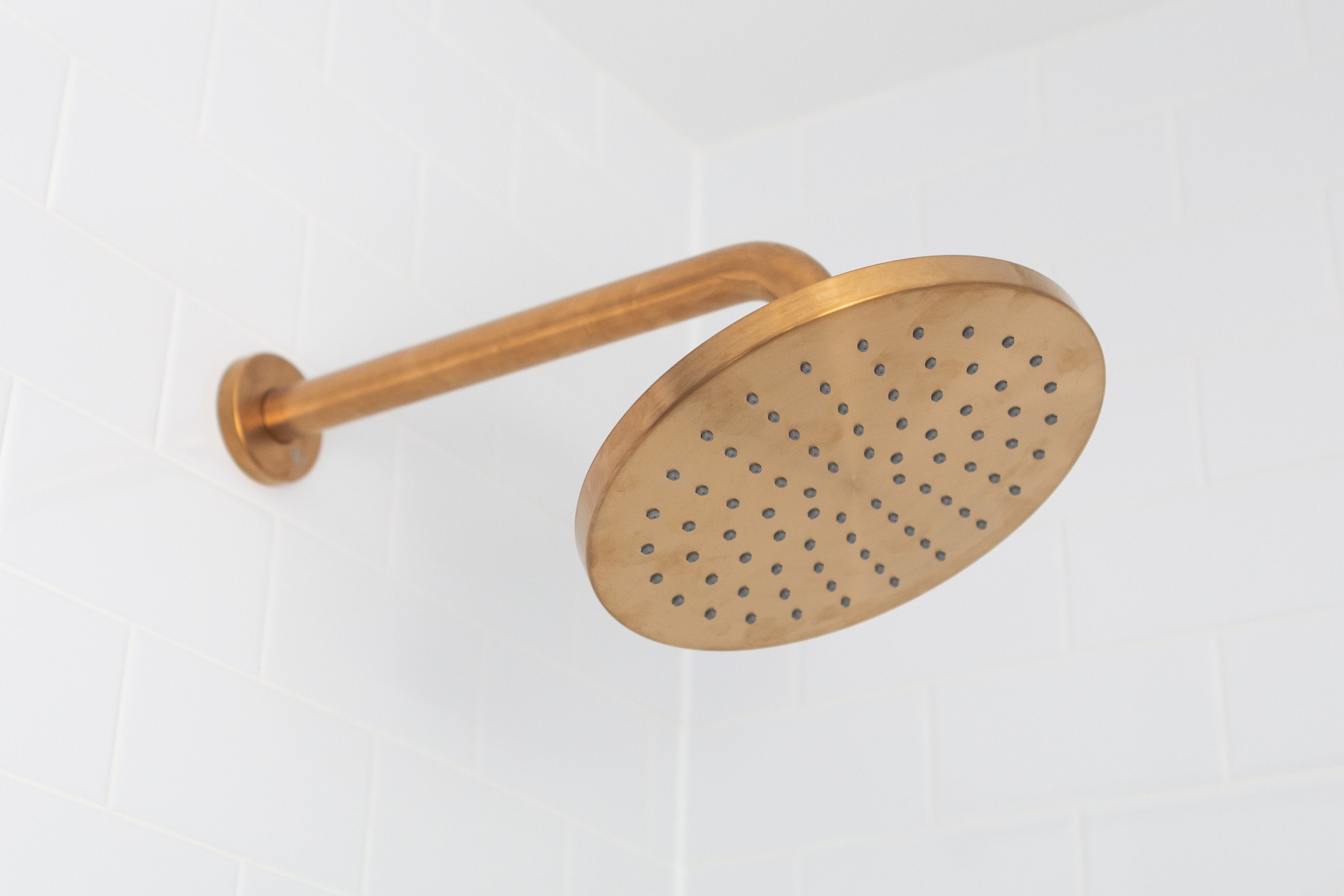 Gold shower head from signature hardware