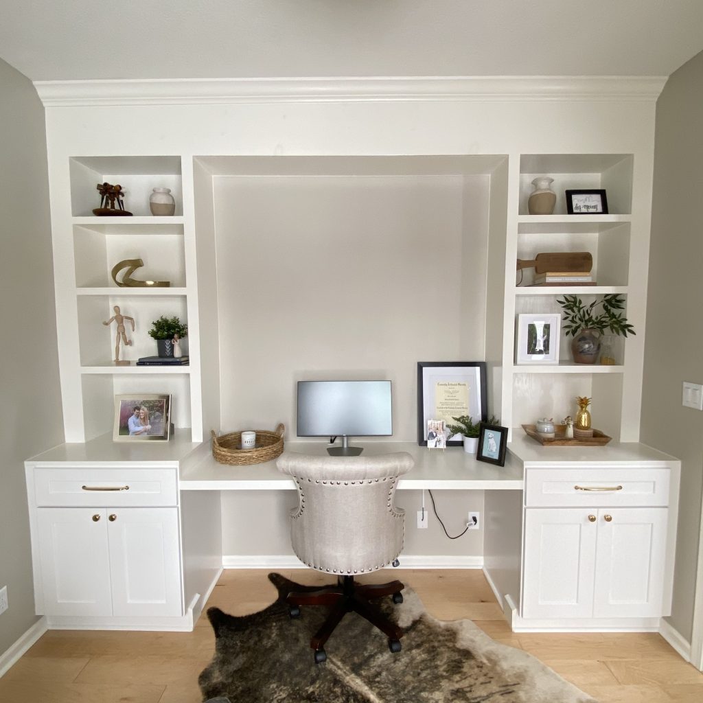 DIY built-ins for a home office