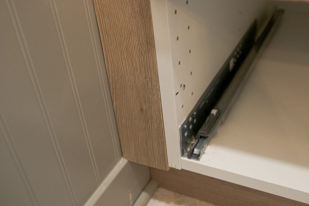 Adding filler to the sides of my built in linen cabinet