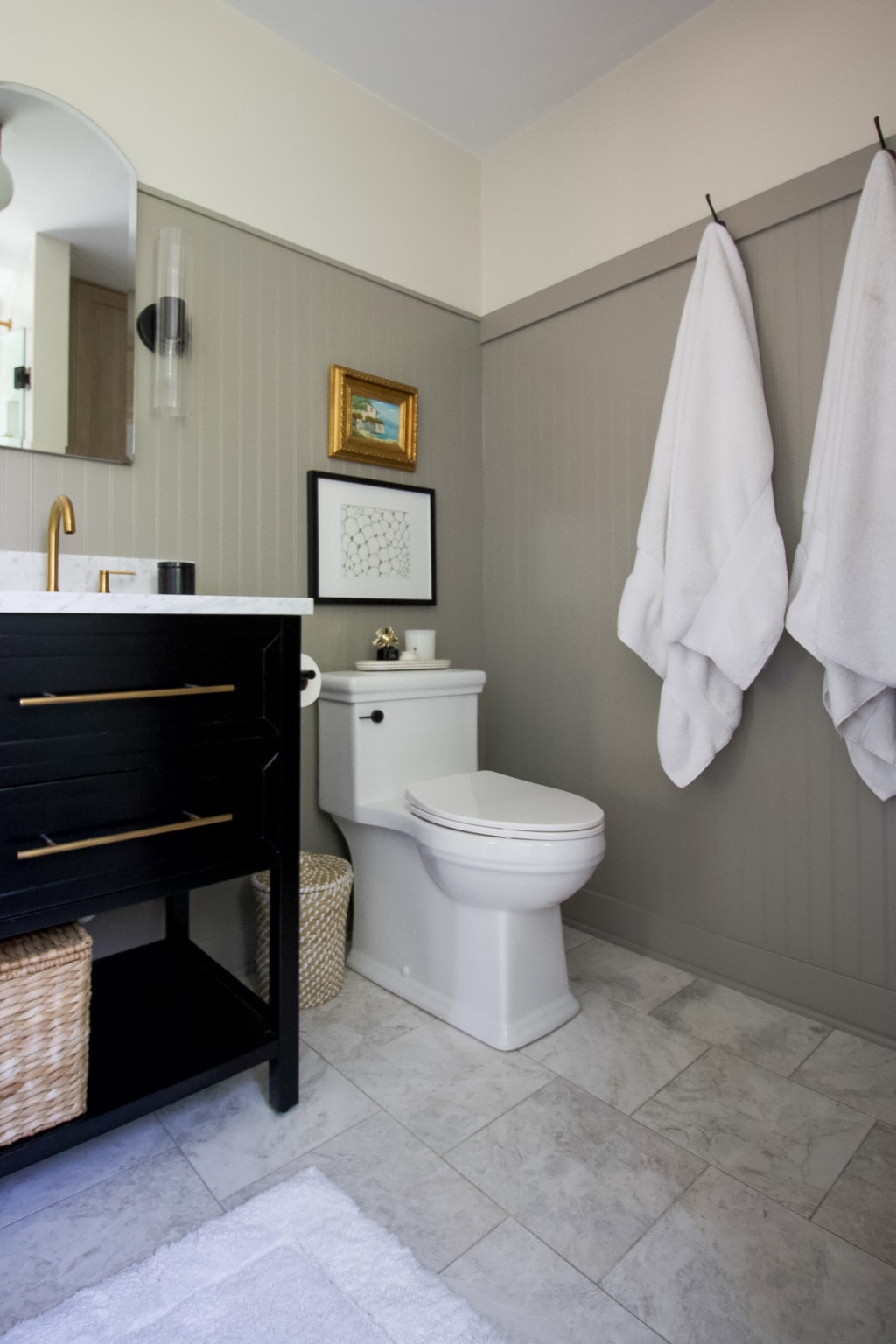 Black and Gold Marble Bathroom | The DIY Playbook