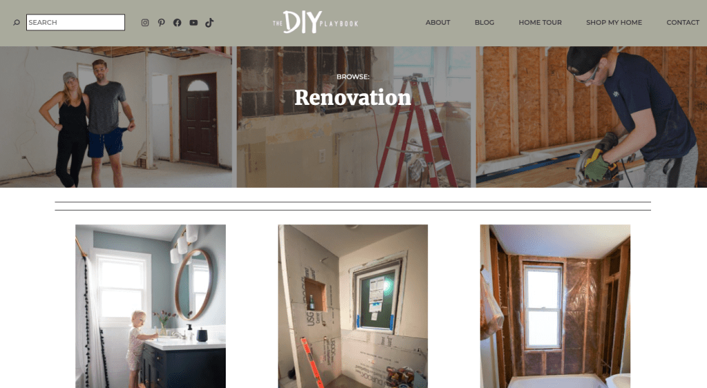 renovation category on the new diy playbook website