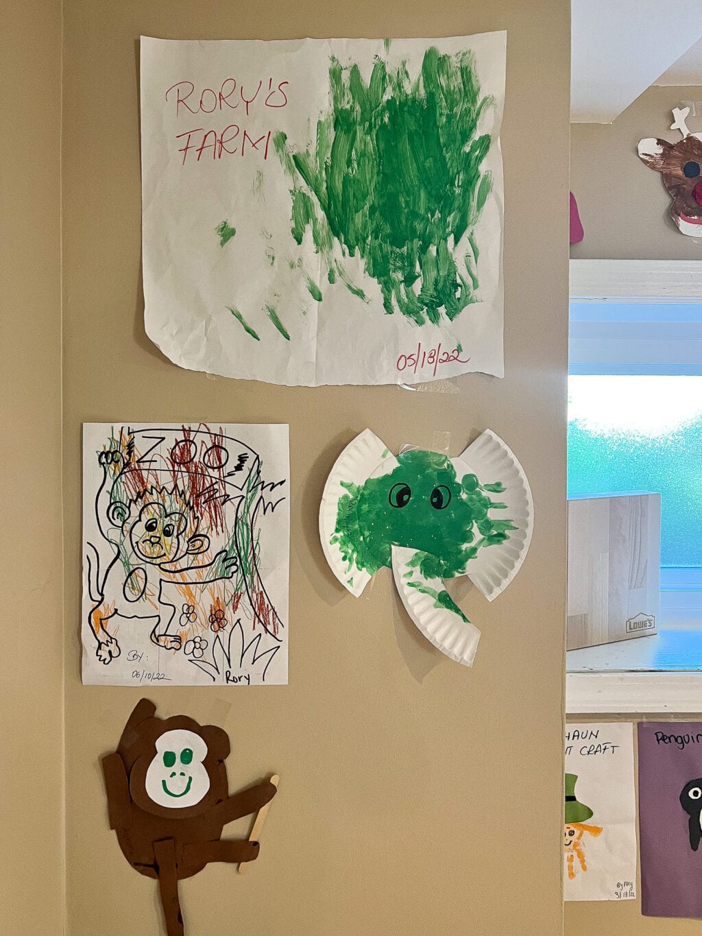 Rory's artwork in the basement