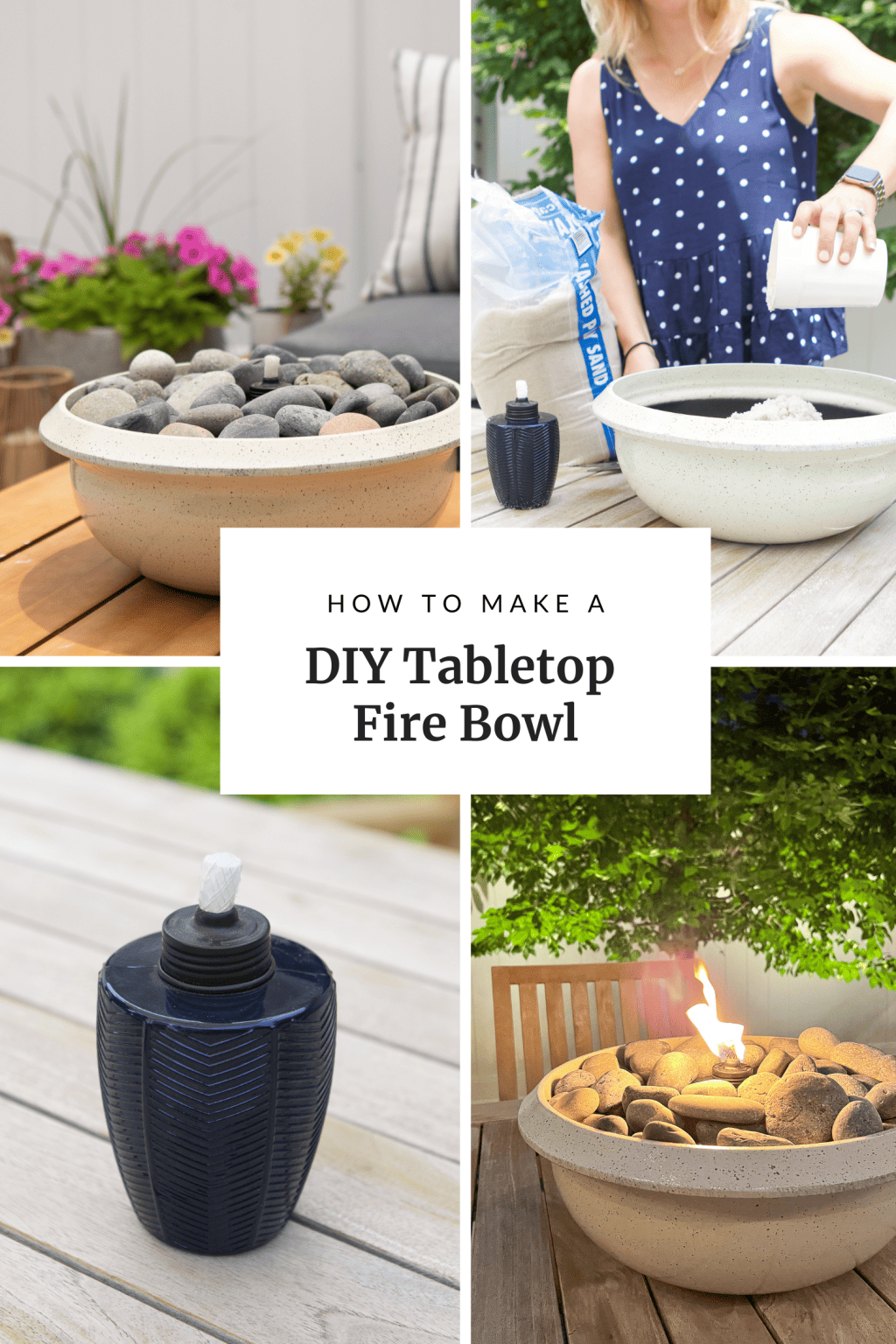 How to make a DIY tabletop fire bowl