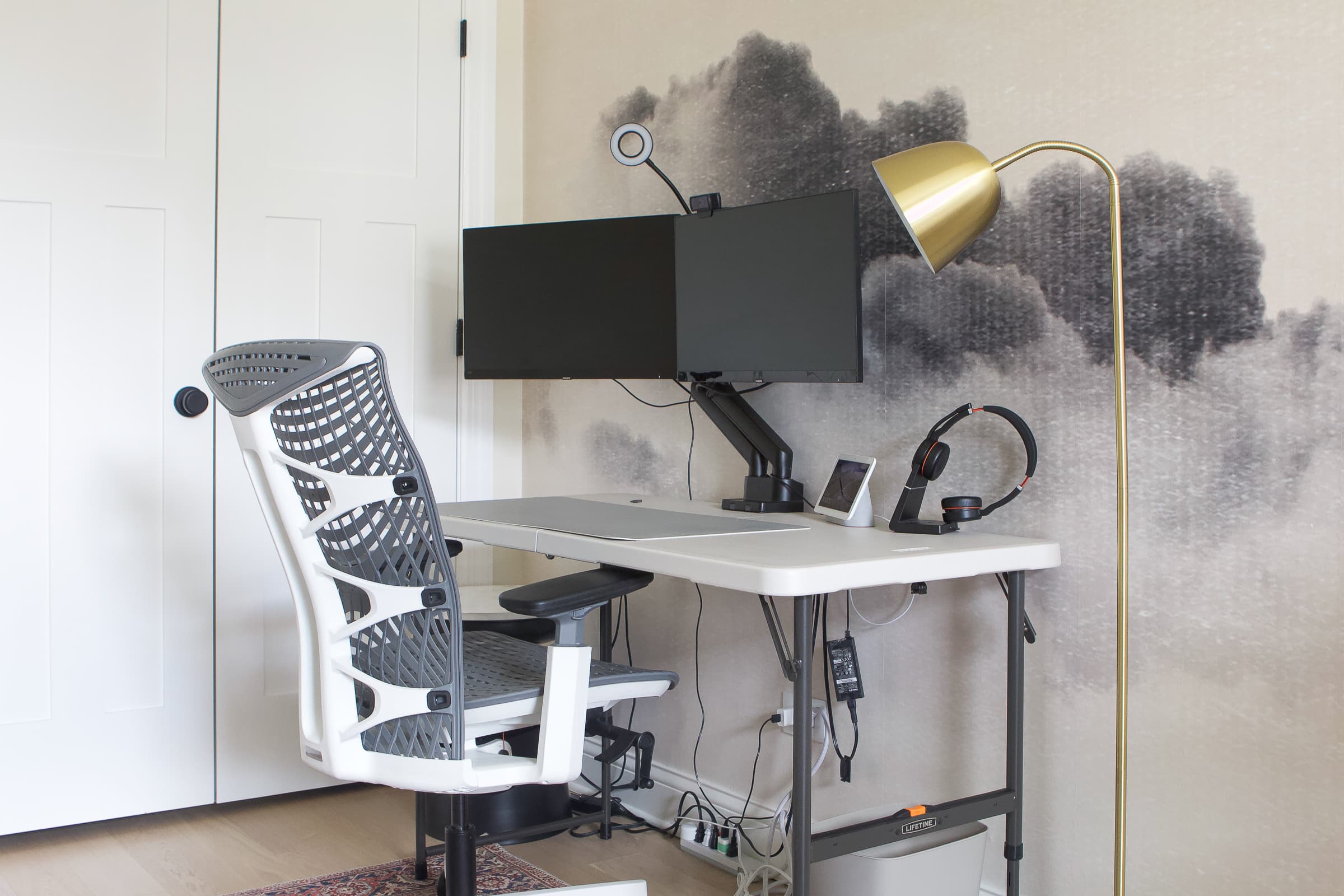 finn's new temporary home office setup 