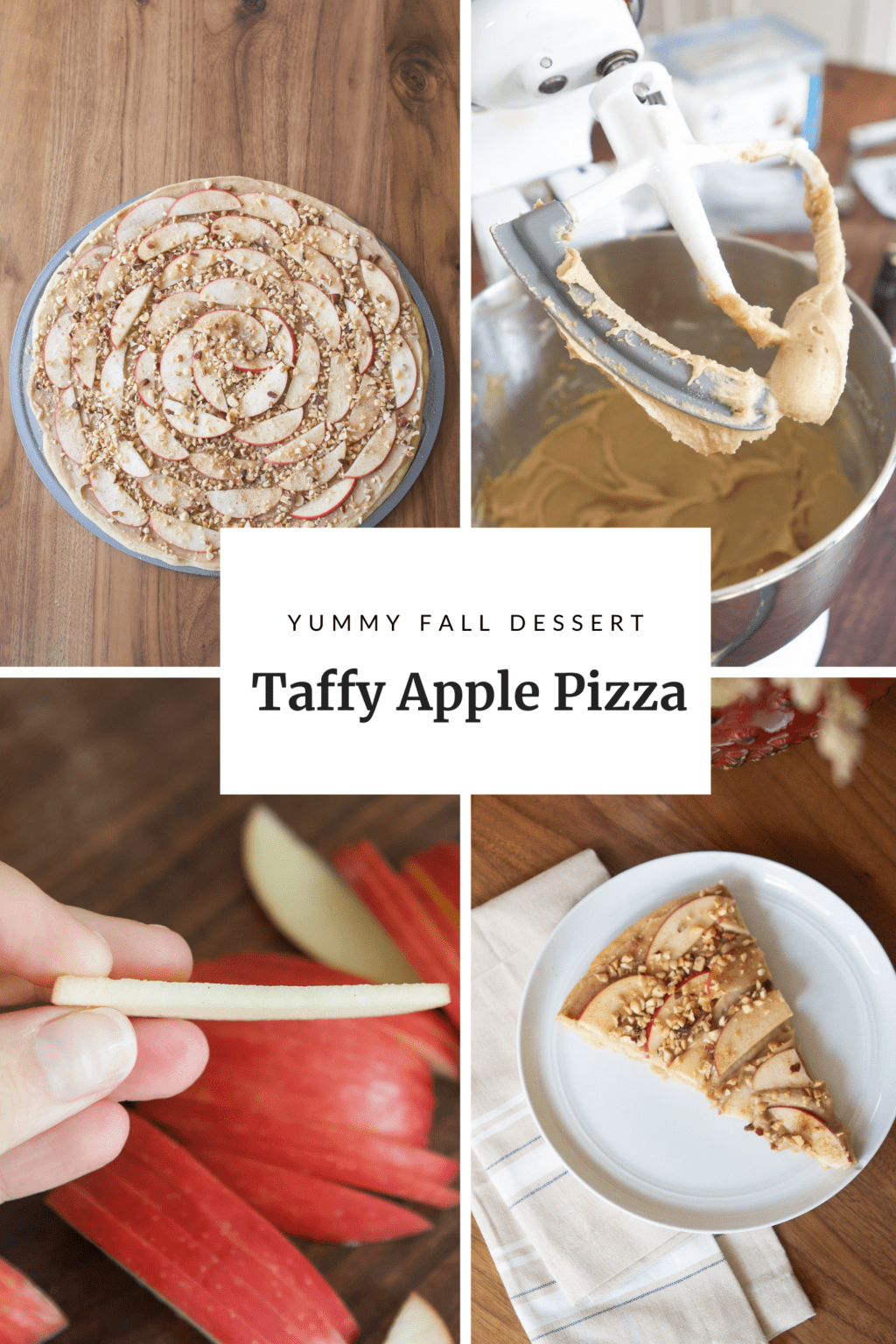 A yummy taffy apple pizza recipe for fall dessert