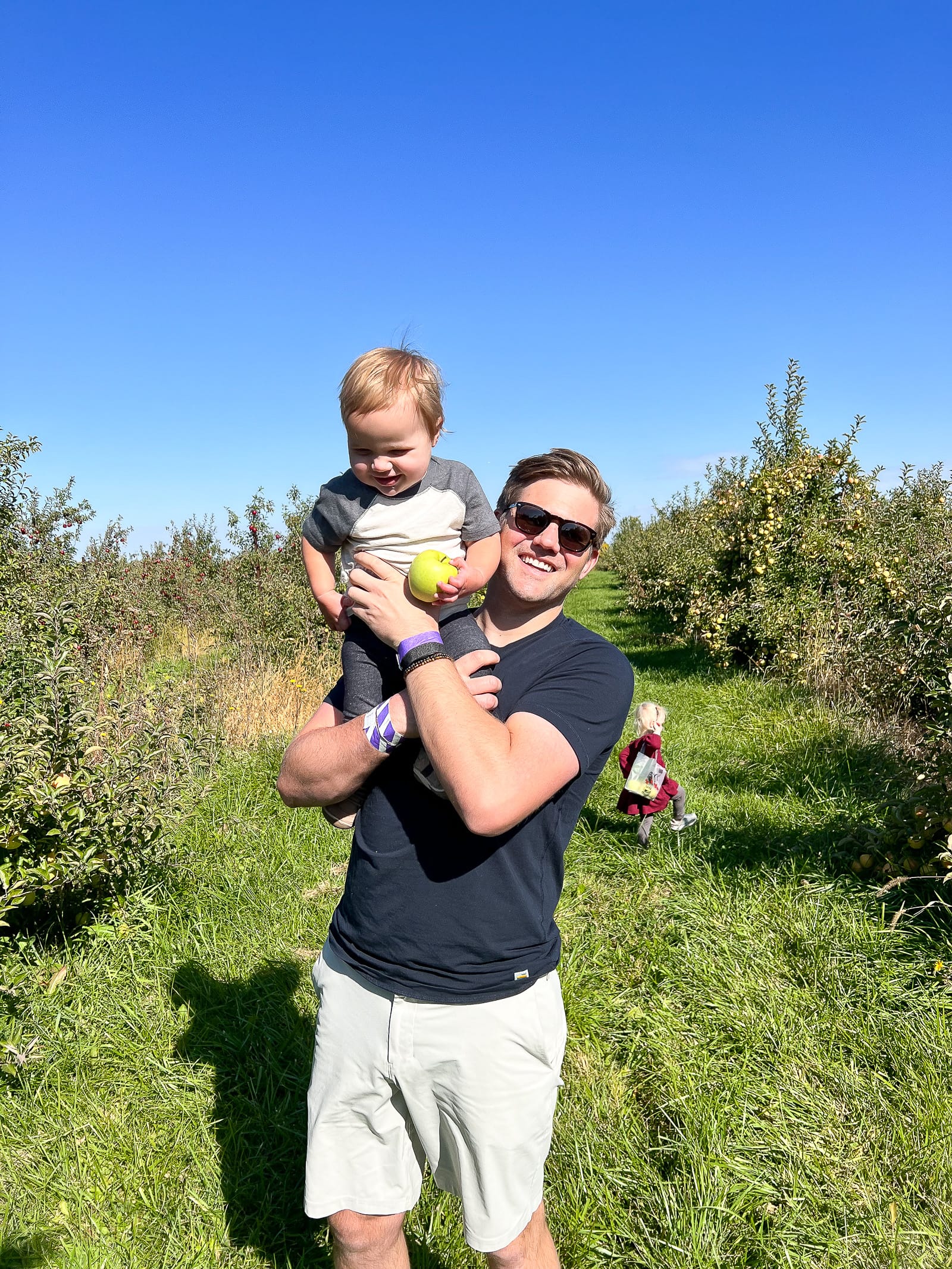 Our family apple picking