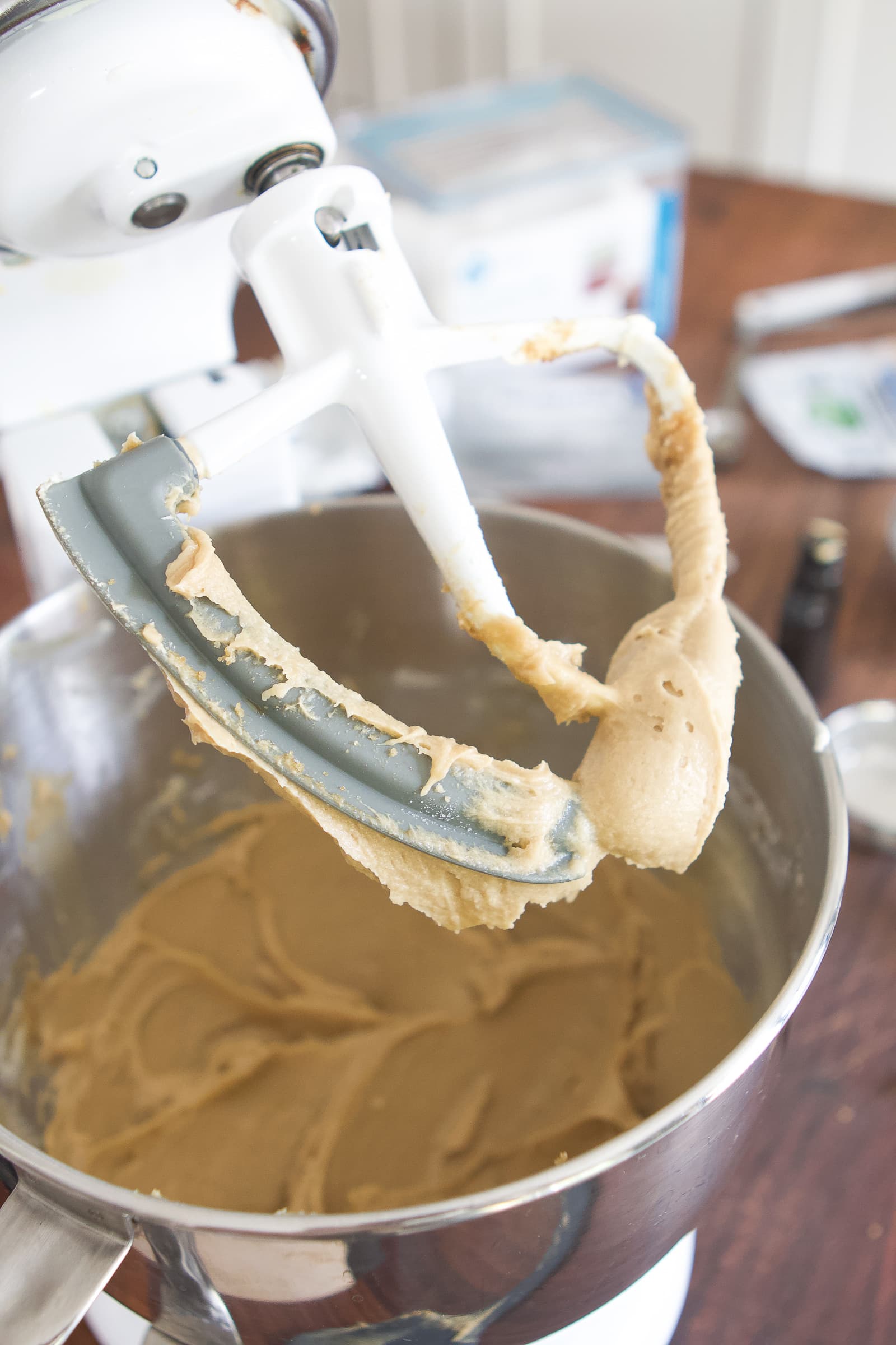 use a mixer to create the frosting