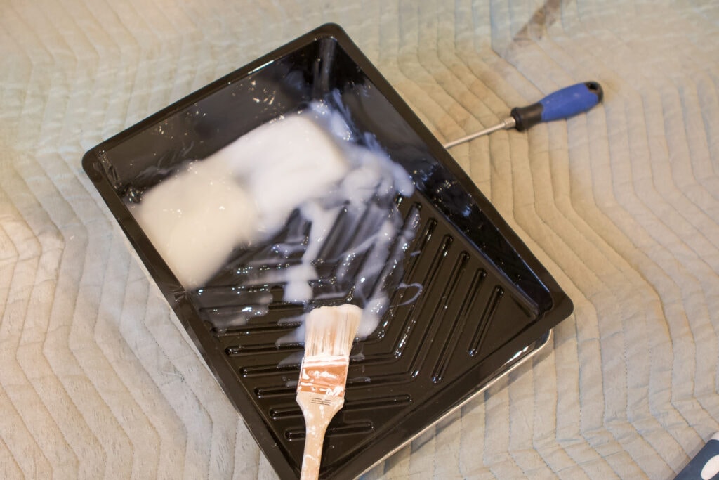Mix up your wallpaper paste with a bit of water
