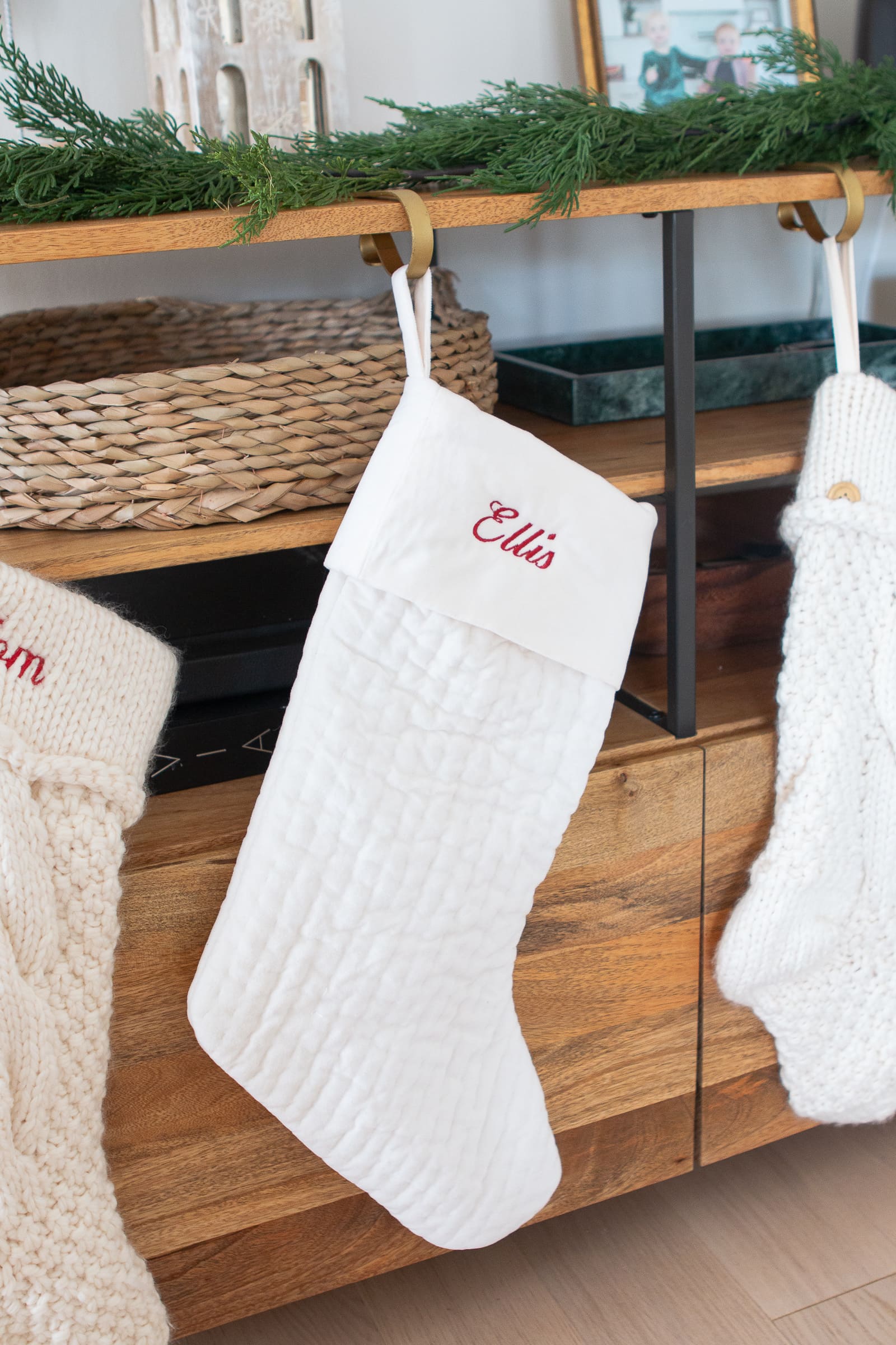 Adding stockings to our front entryway