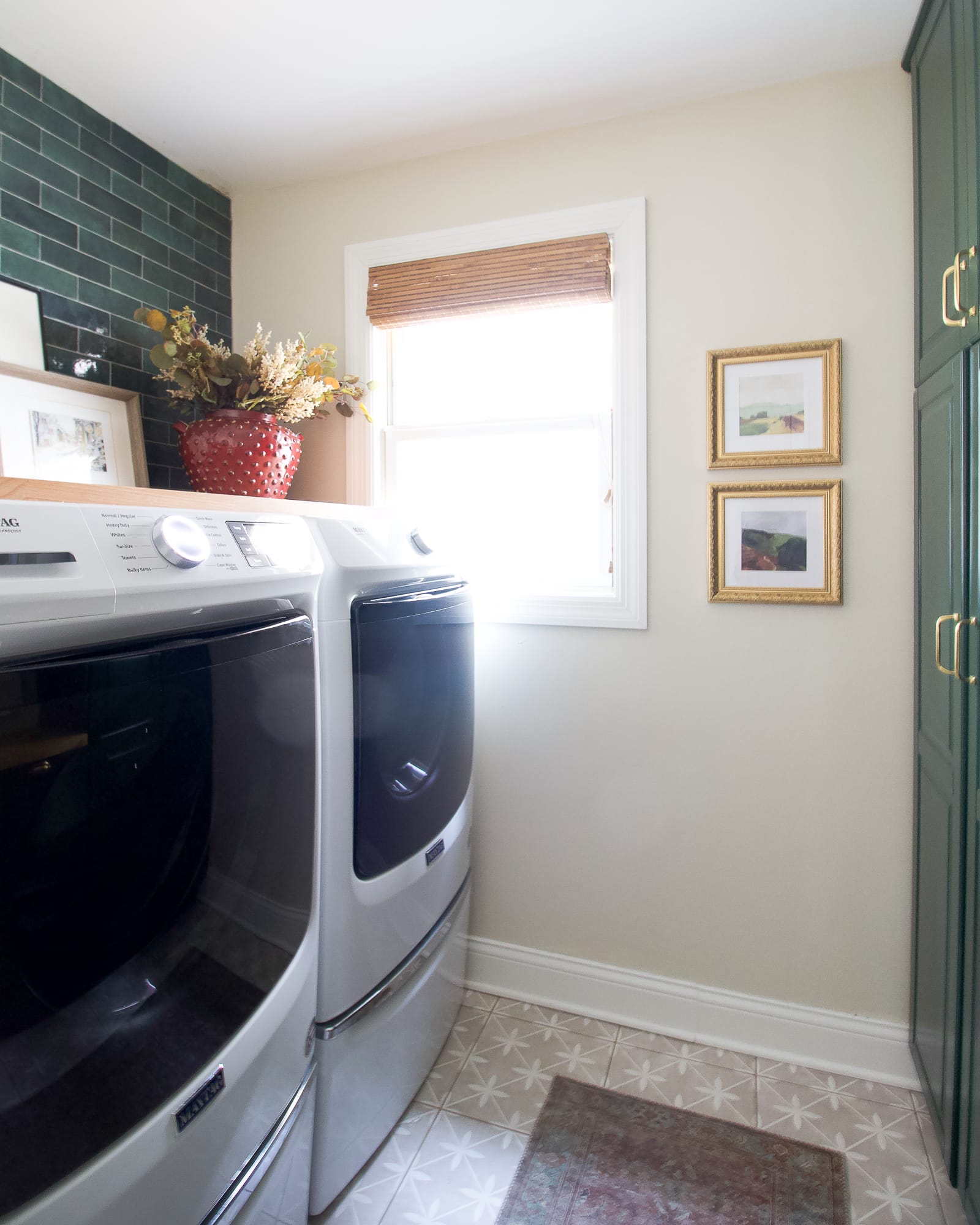 Laundry room before and after